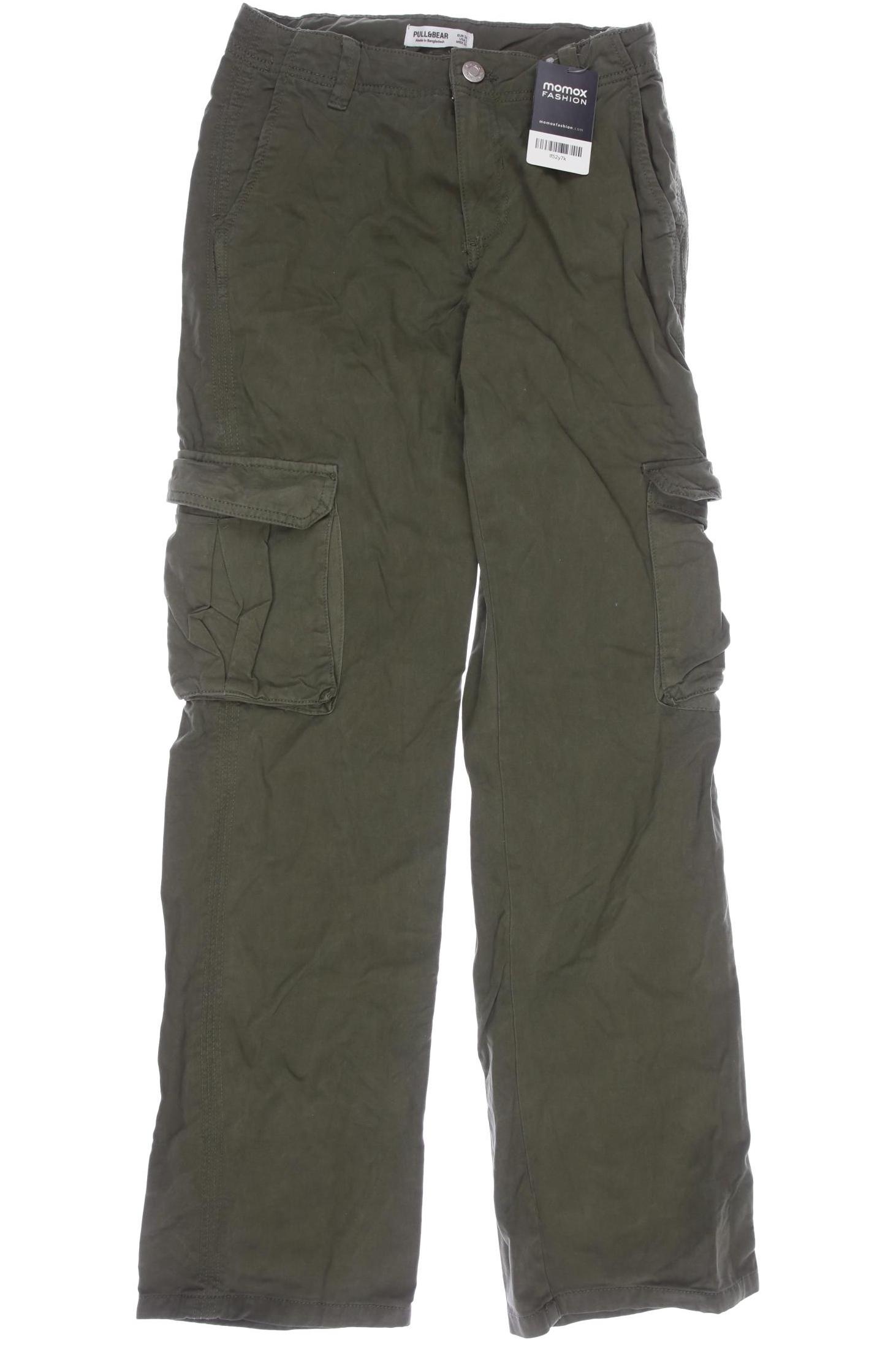 

Pull & Bear Damen Stoffhose, grün, Gr. 34