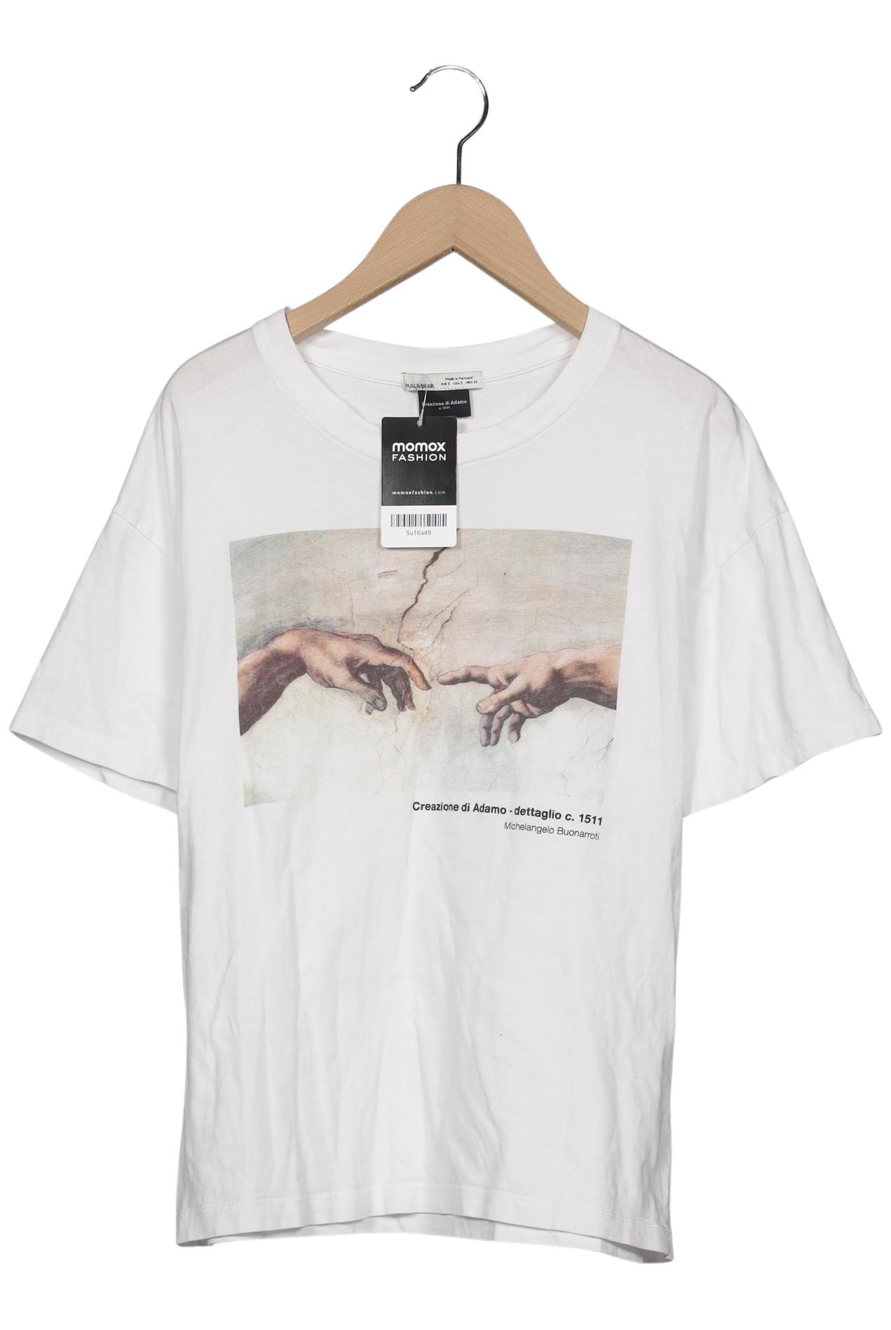 

Pull & Bear Damen T-Shirt, weiß, Gr. 36