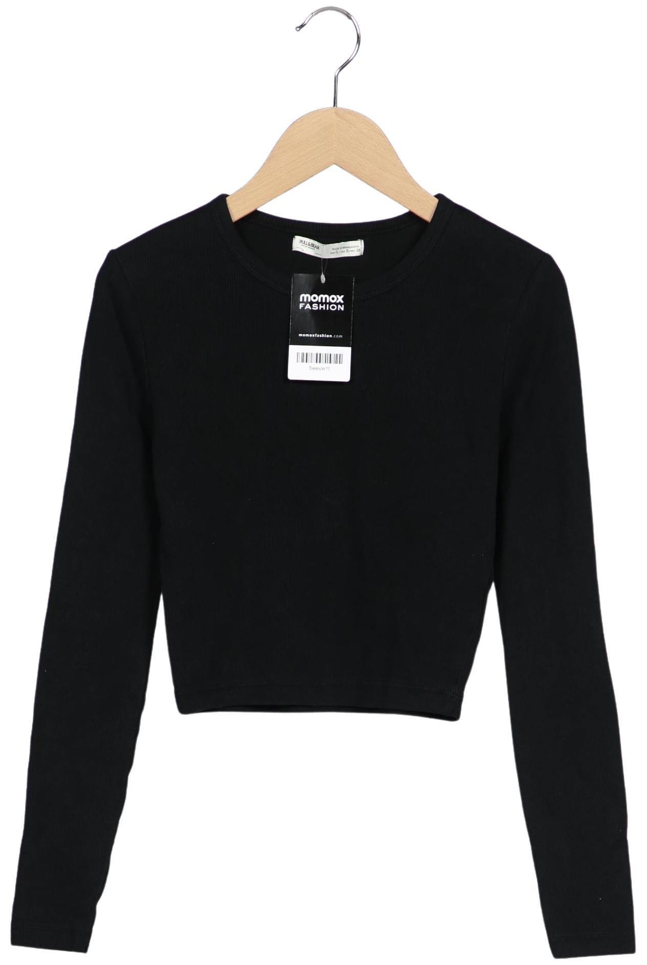 

Pull & Bear Damen Langarmshirt, schwarz, Gr. 36