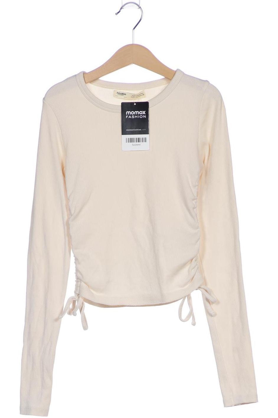 

Pull & Bear Damen Langarmshirt, cremeweiß, Gr. 36