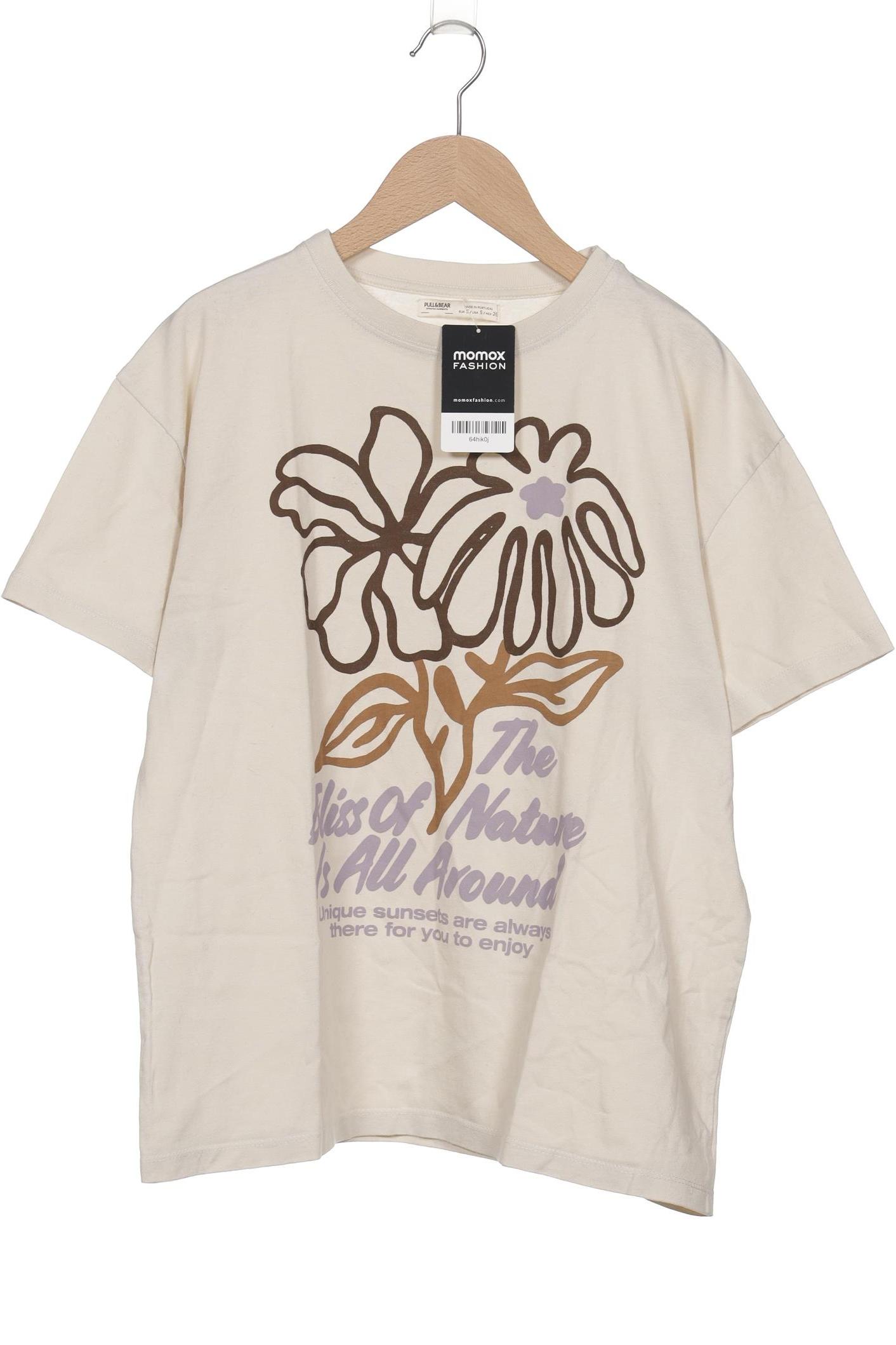 

Pull & Bear Damen T-Shirt, cremeweiß, Gr. 36