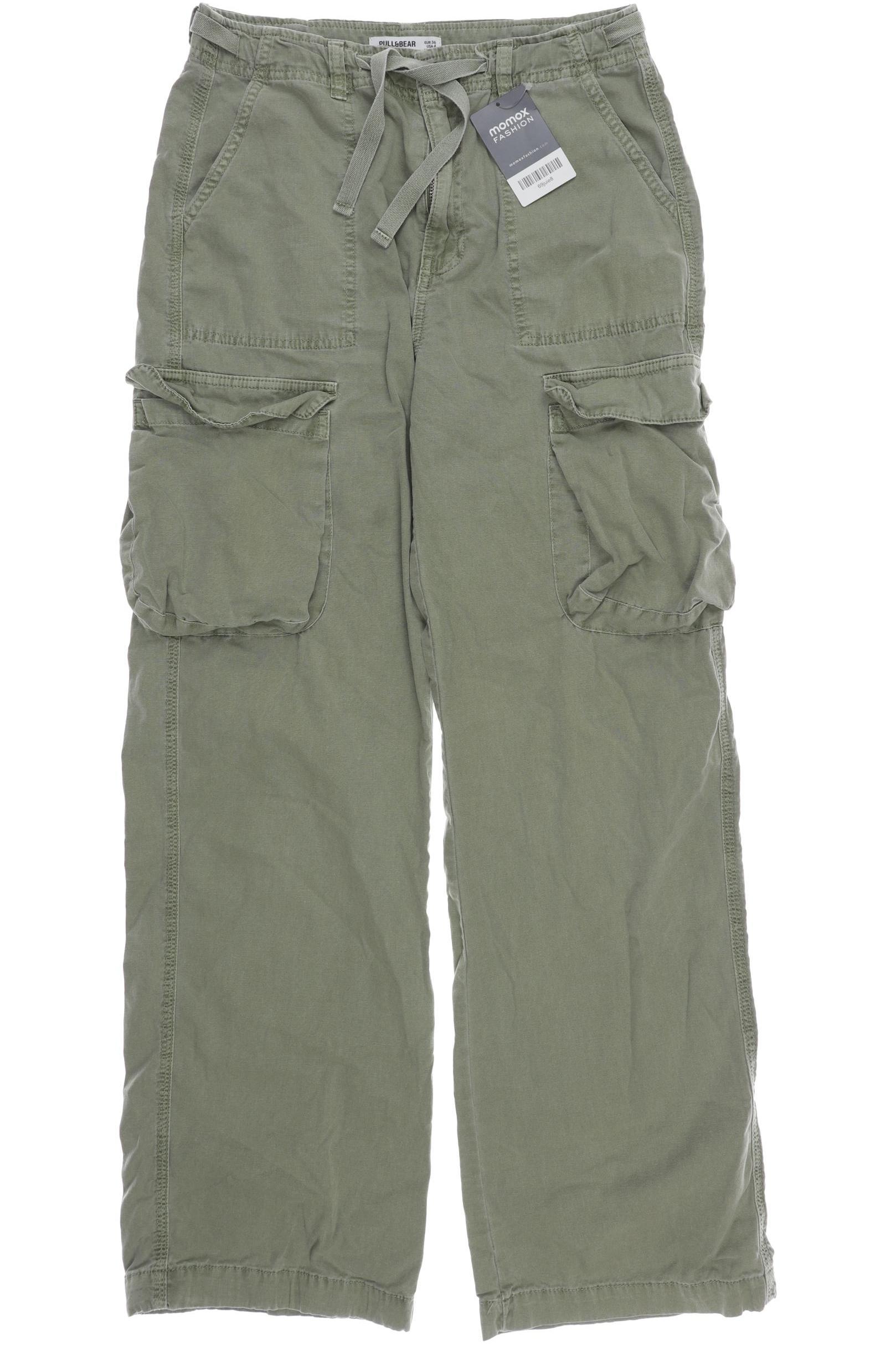 

Pull & Bear Damen Stoffhose, grün, Gr. 36
