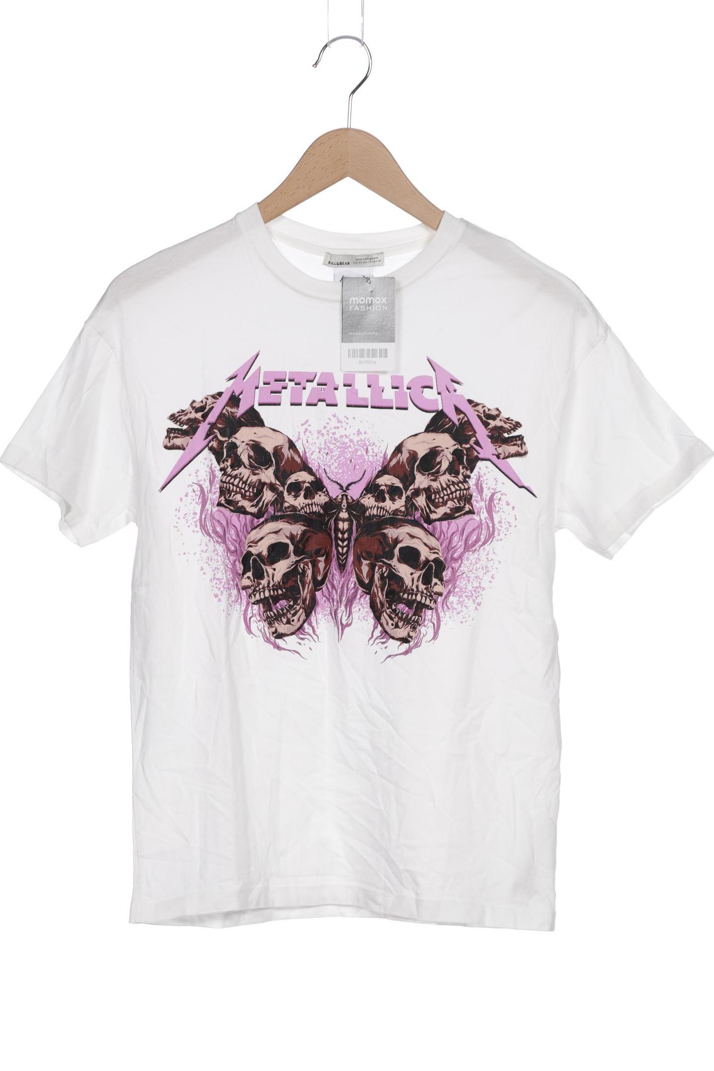 

Pull & Bear Damen T-Shirt, weiß, Gr. 34