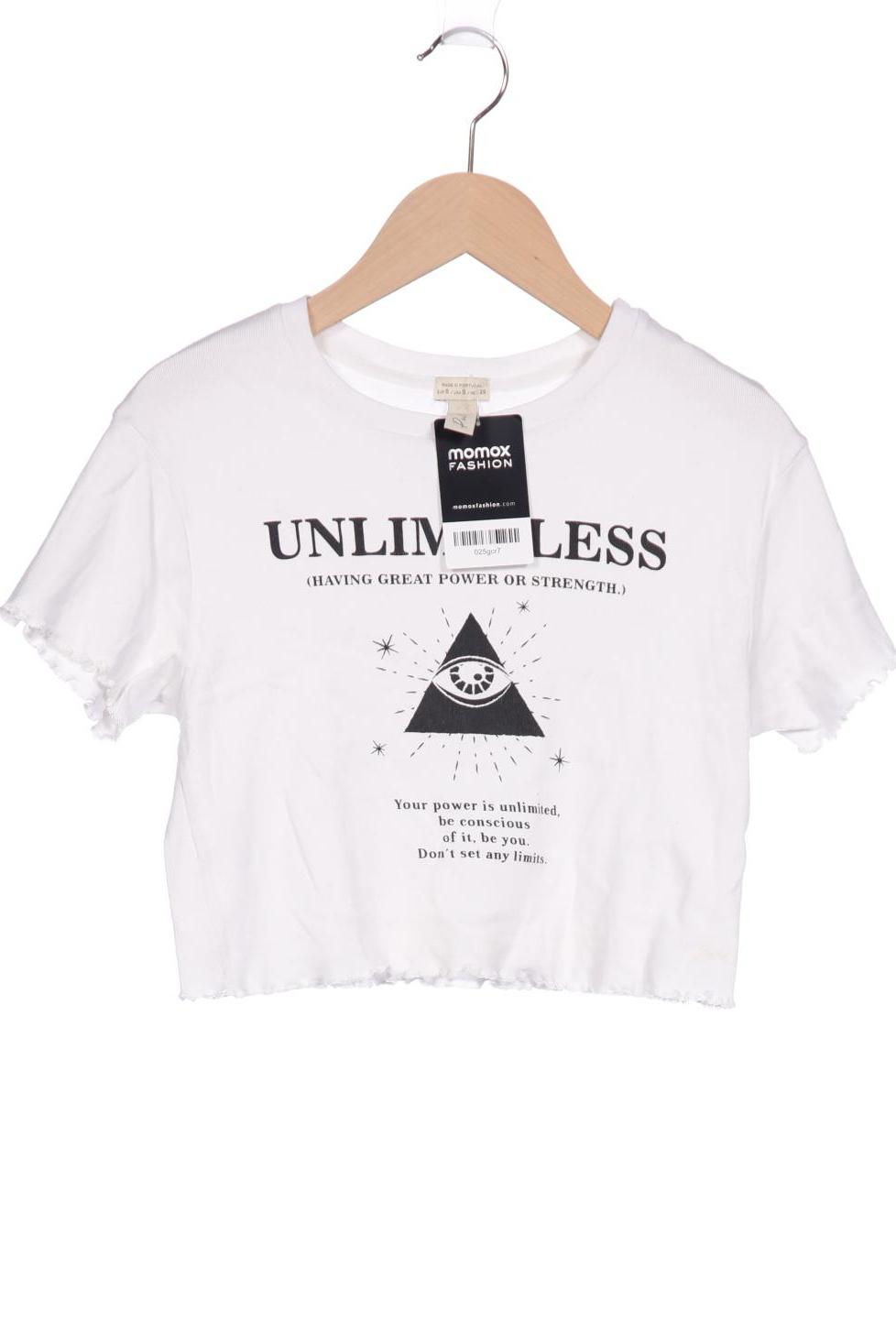 

Pull & Bear Damen T-Shirt, weiß, Gr. 36