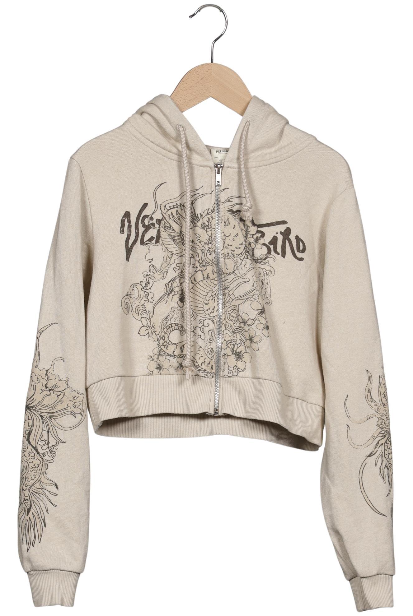 

Pull & Bear Damen Kapuzenpullover, beige, Gr. 38