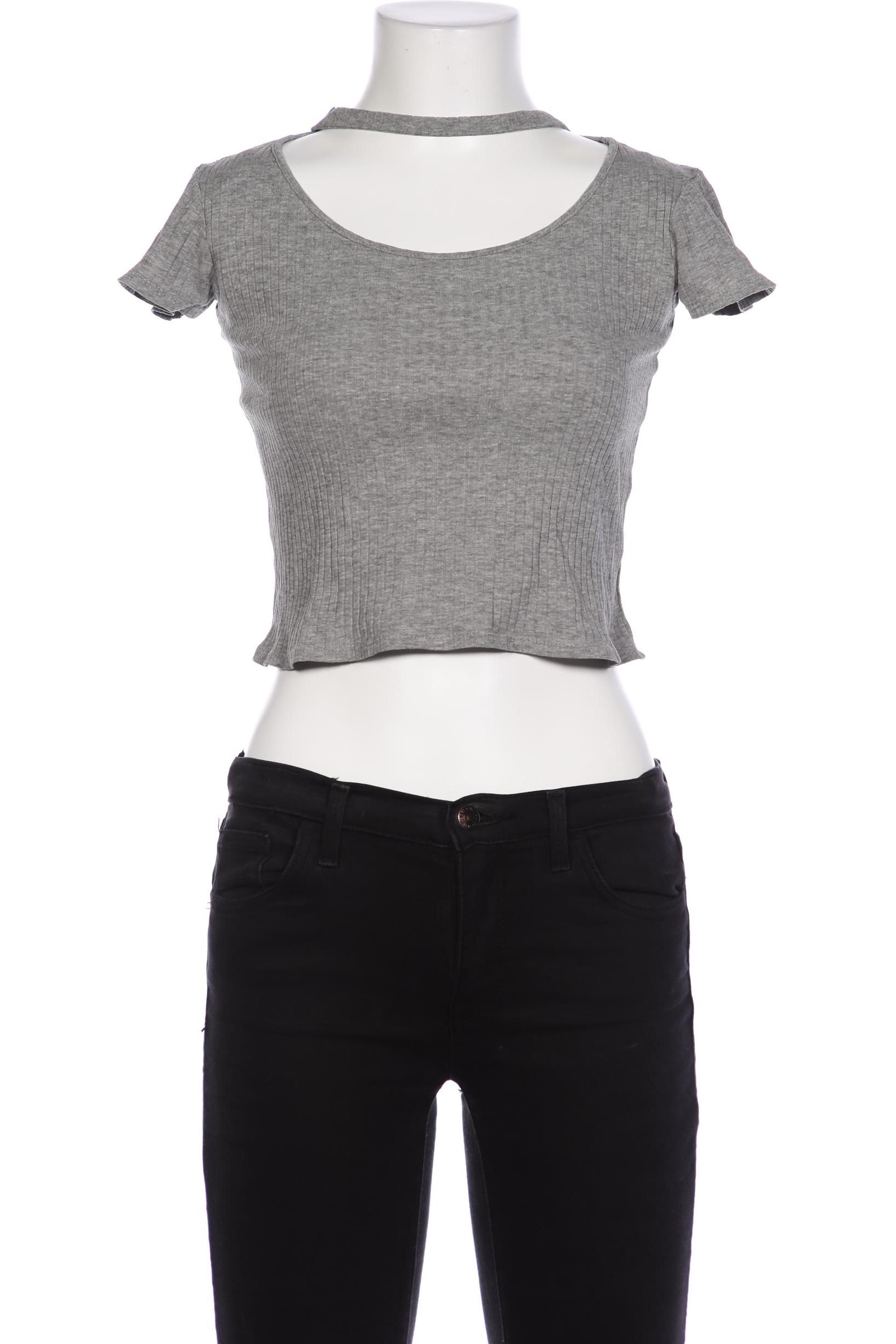 

Pull & Bear Damen T-Shirt, grau, Gr. 36