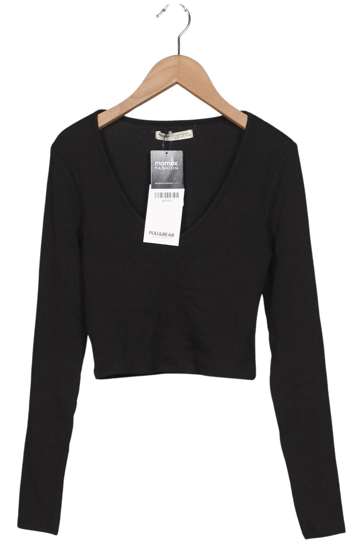 

Pull & Bear Damen Langarmshirt, schwarz, Gr. 38