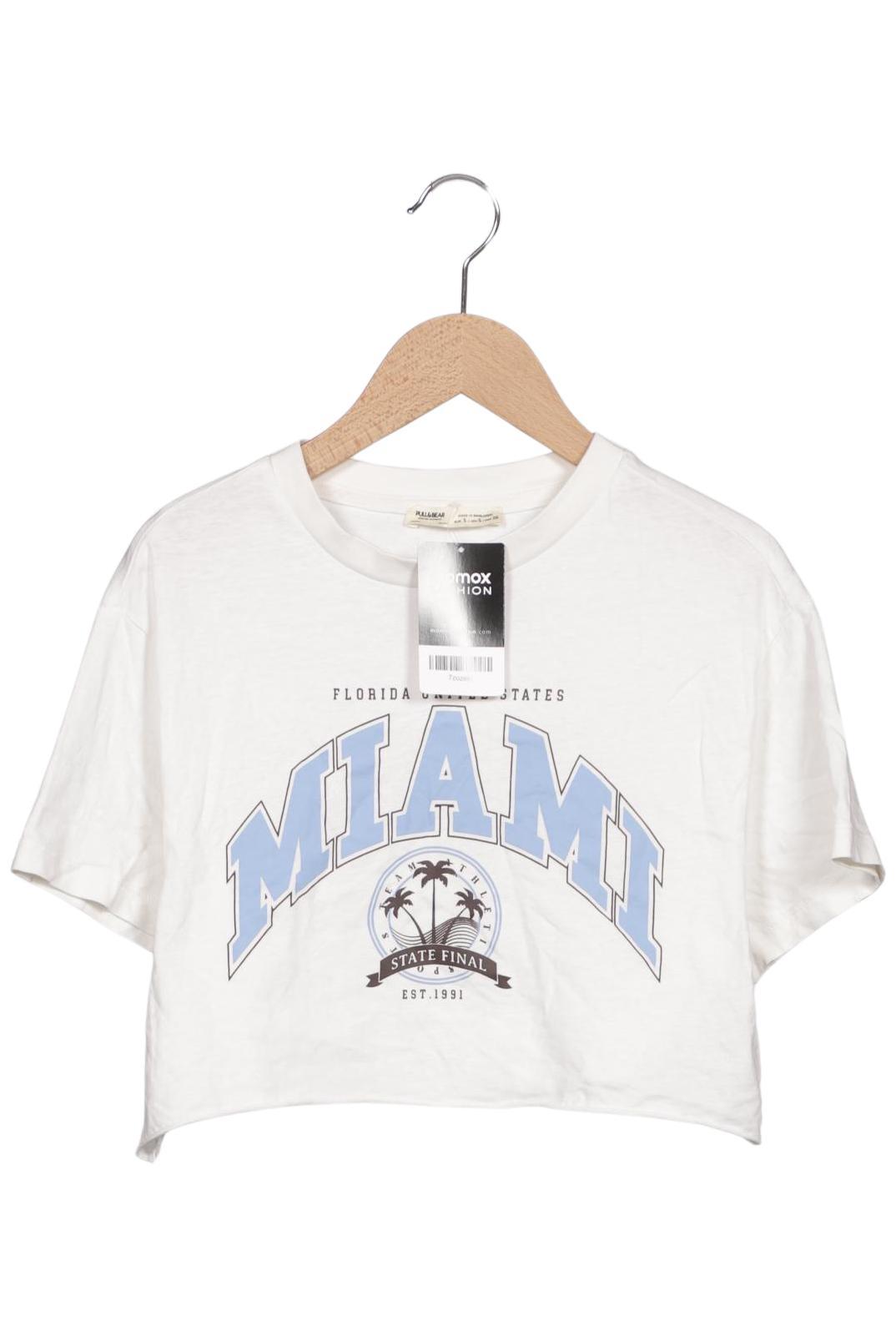 

Pull & Bear Damen T-Shirt, cremeweiß, Gr. 36