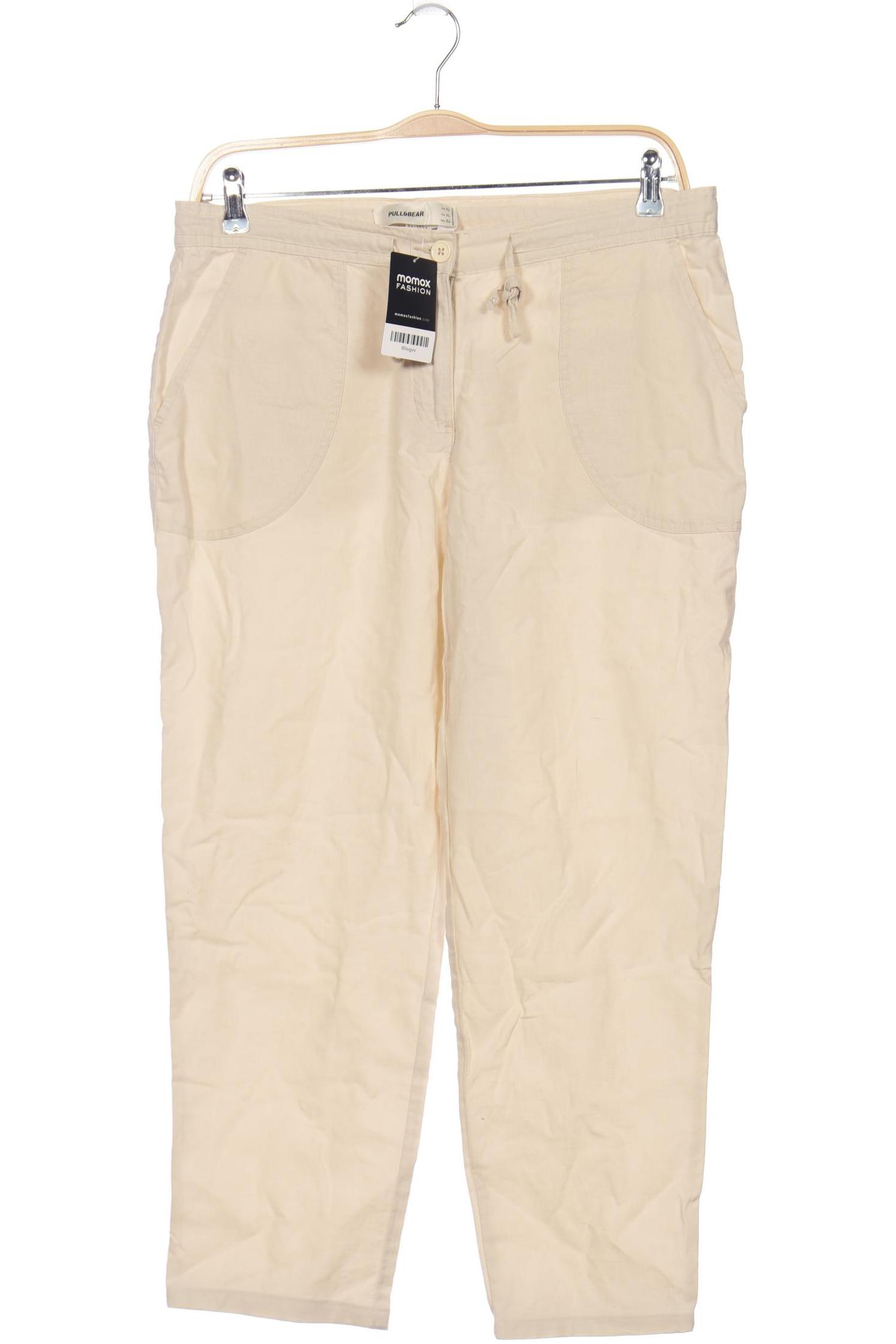 

Pull & Bear Damen Stoffhose, cremeweiß, Gr. 0