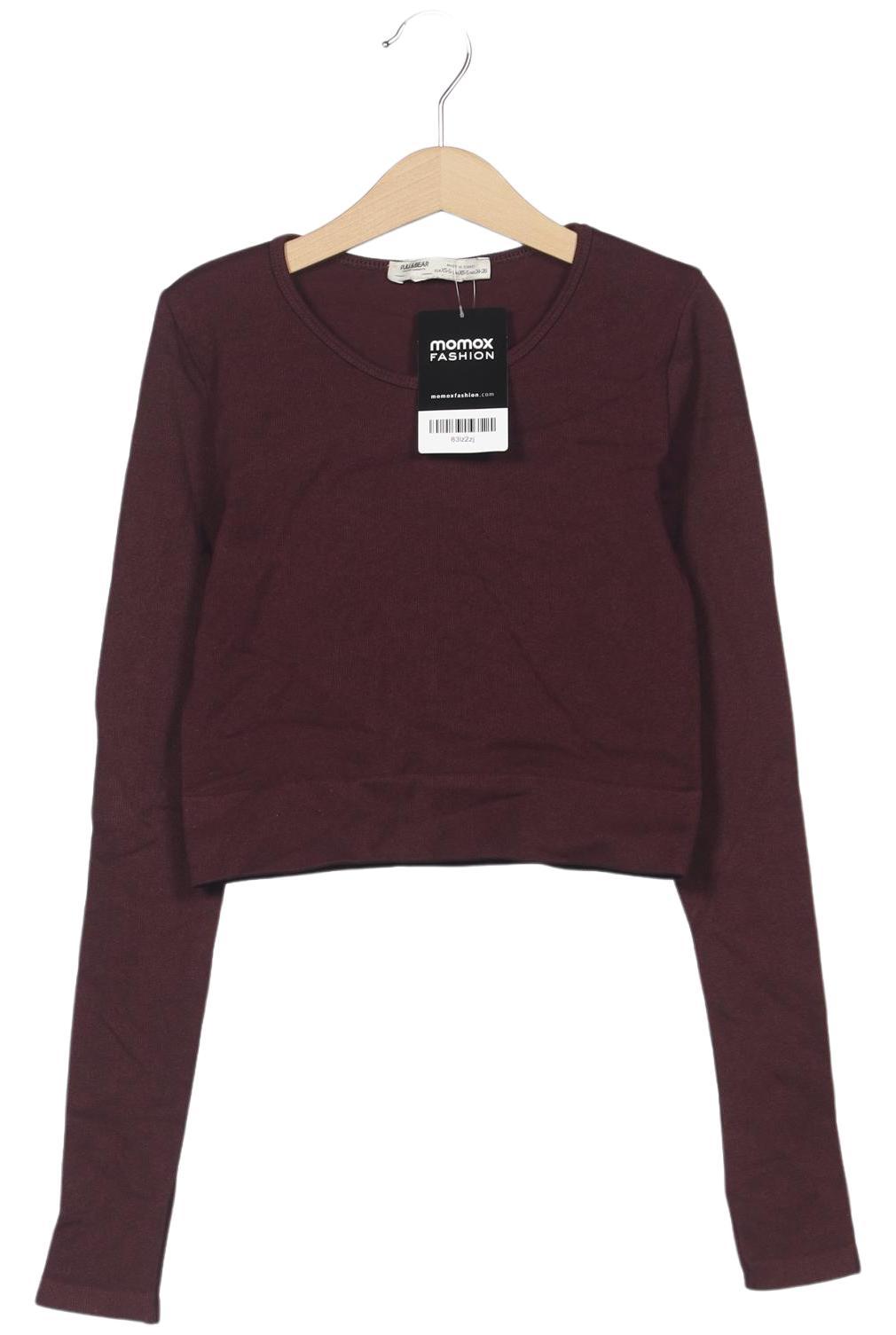 

Pull & Bear Damen Langarmshirt, bordeaux, Gr. 34
