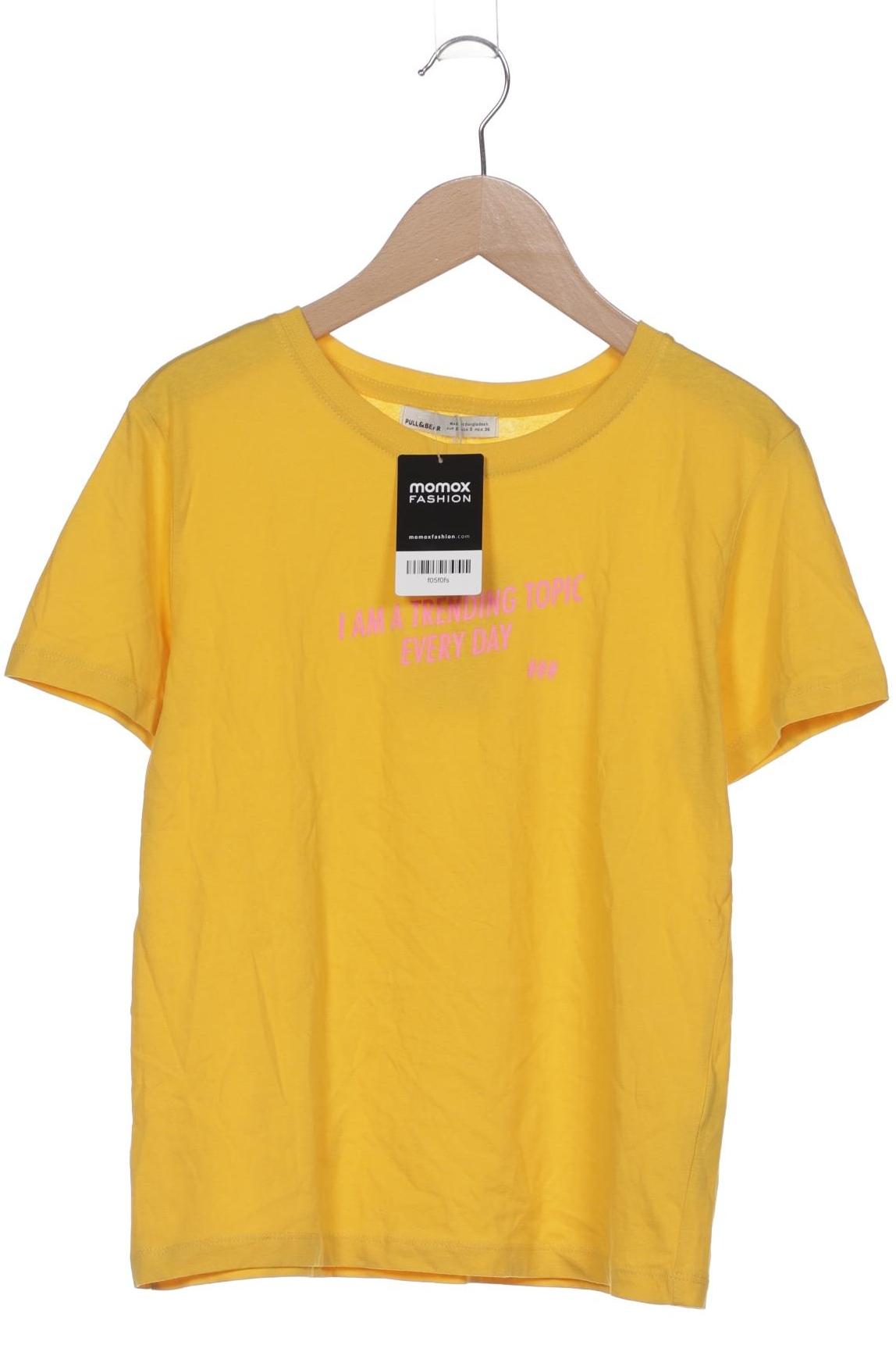 

Pull & Bear Damen T-Shirt, gelb, Gr. 36