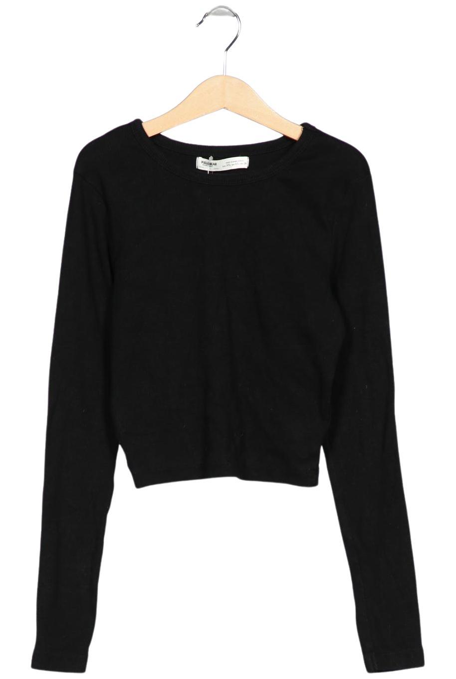 

Pull & Bear Damen Langarmshirt, schwarz, Gr. 34