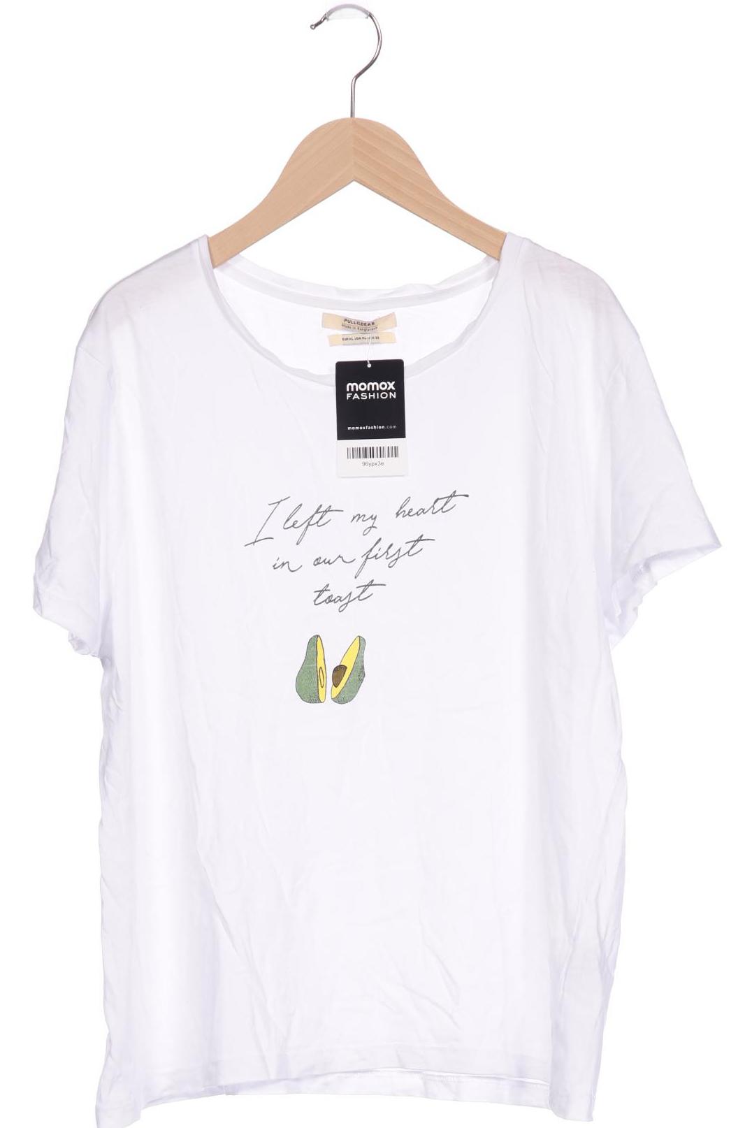 

Pull & Bear Damen T-Shirt, weiß, Gr. 44