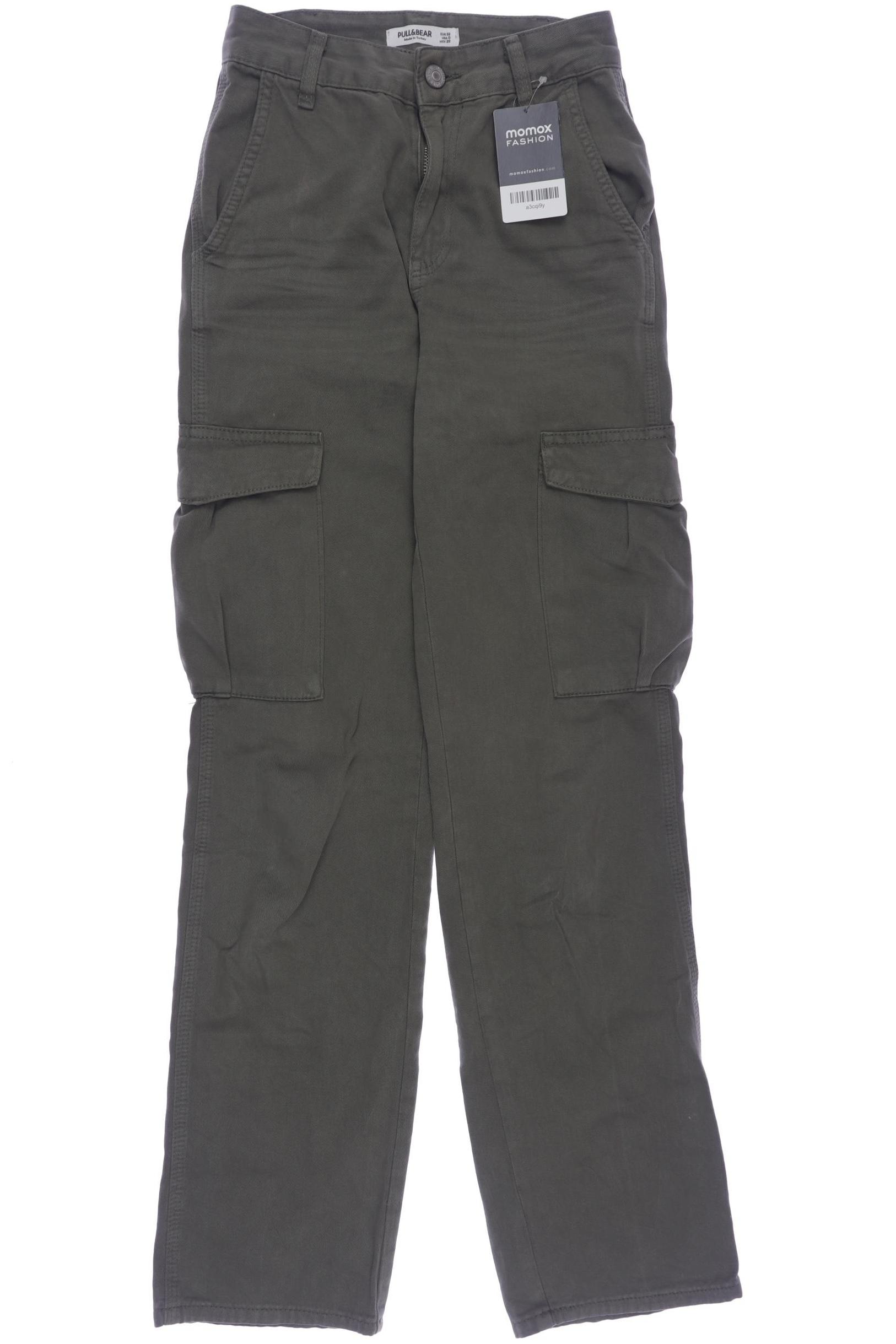 

Pull & Bear Damen Stoffhose, grün, Gr. 32