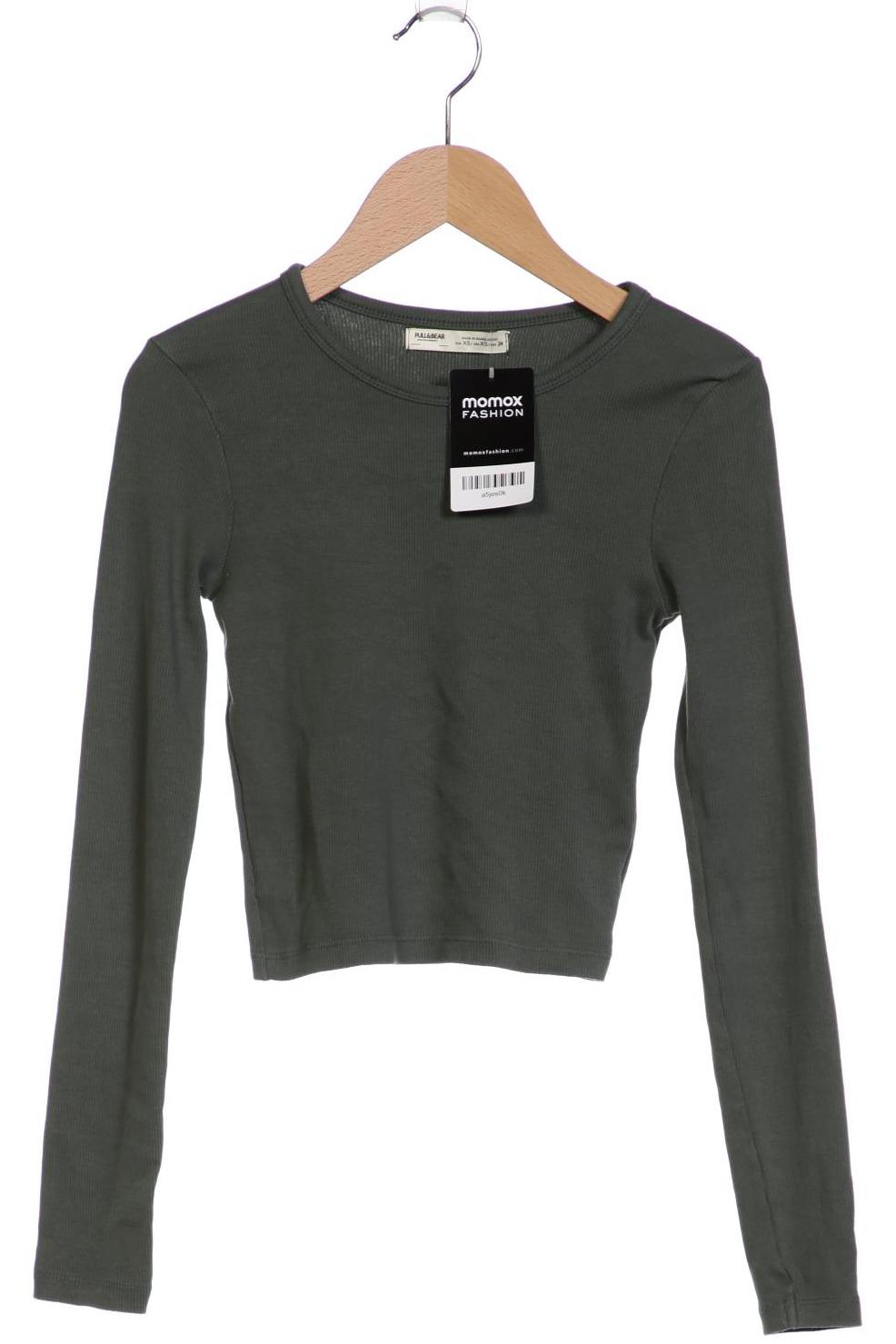 

Pull & Bear Damen Langarmshirt, grün, Gr. 34