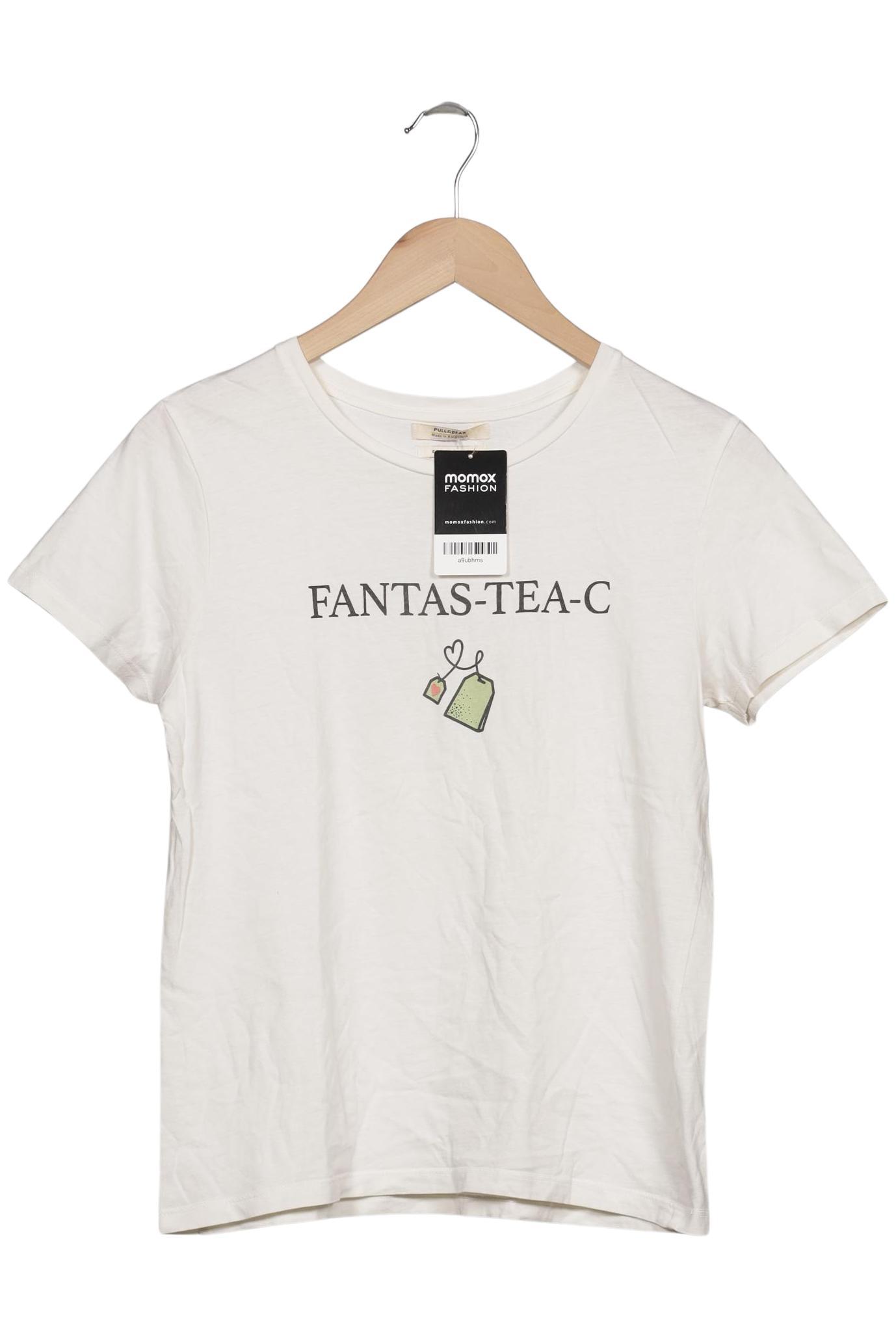 

Pull & Bear Damen T-Shirt, cremeweiß, Gr. 36