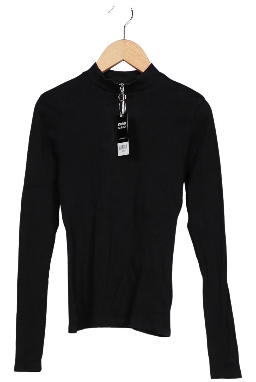 

Pull & Bear Damen Langarmshirt, schwarz, Gr. 38