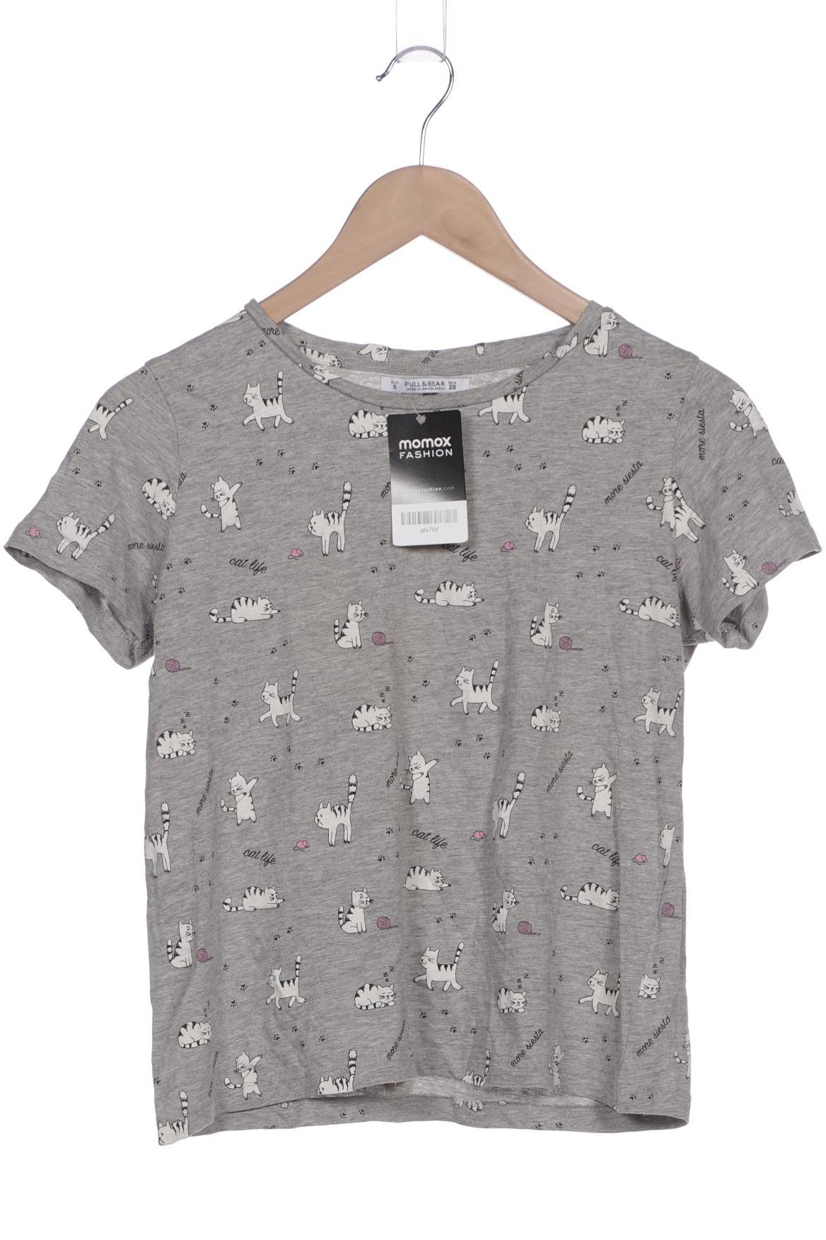 

Pull & Bear Damen T-Shirt, grau, Gr. 36