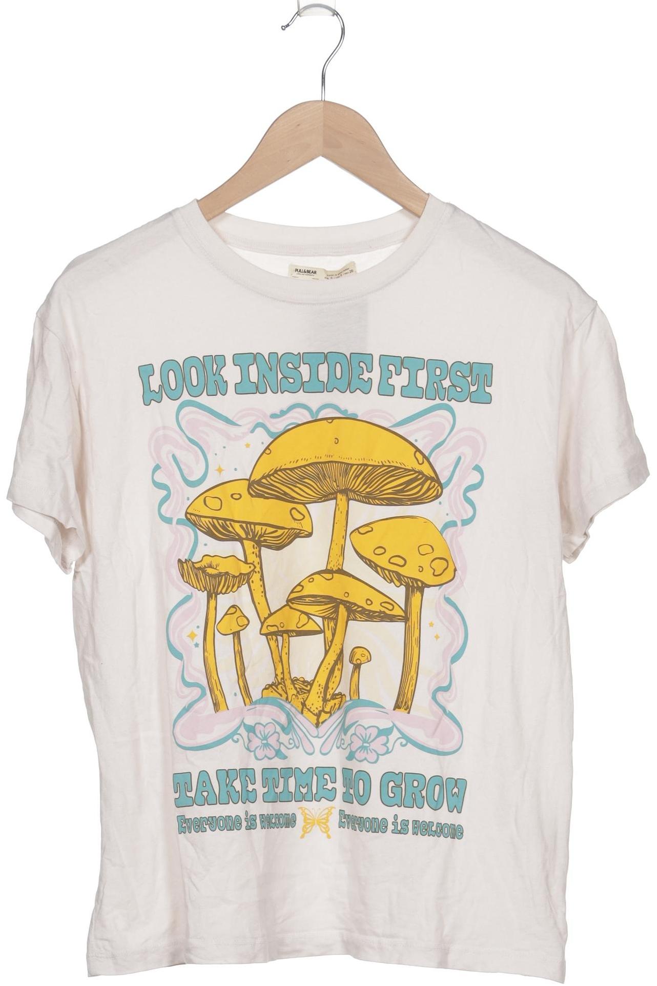 

Pull & Bear Damen T-Shirt, cremeweiß, Gr. 36