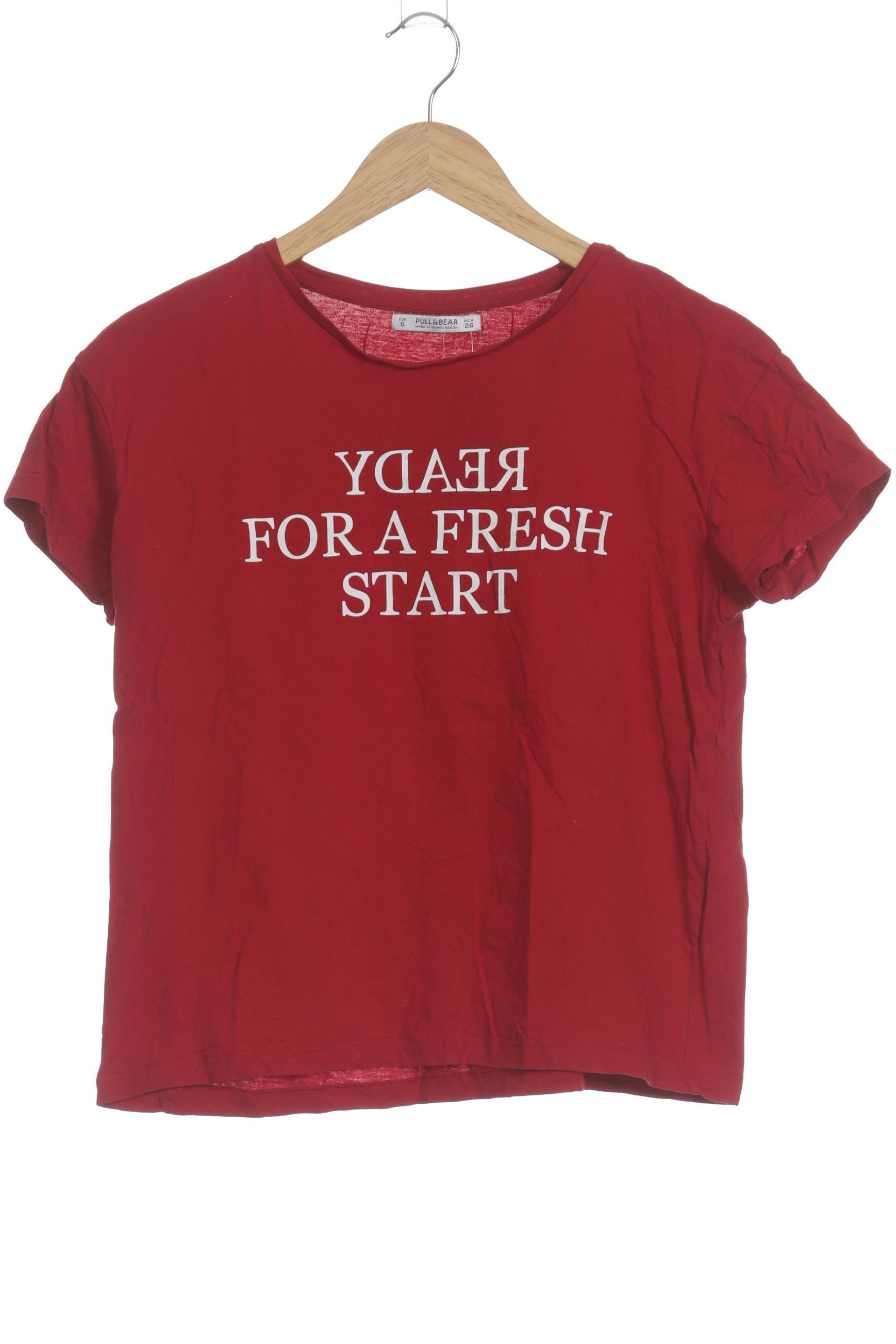 

Pull & Bear Damen T-Shirt, rot, Gr. 36