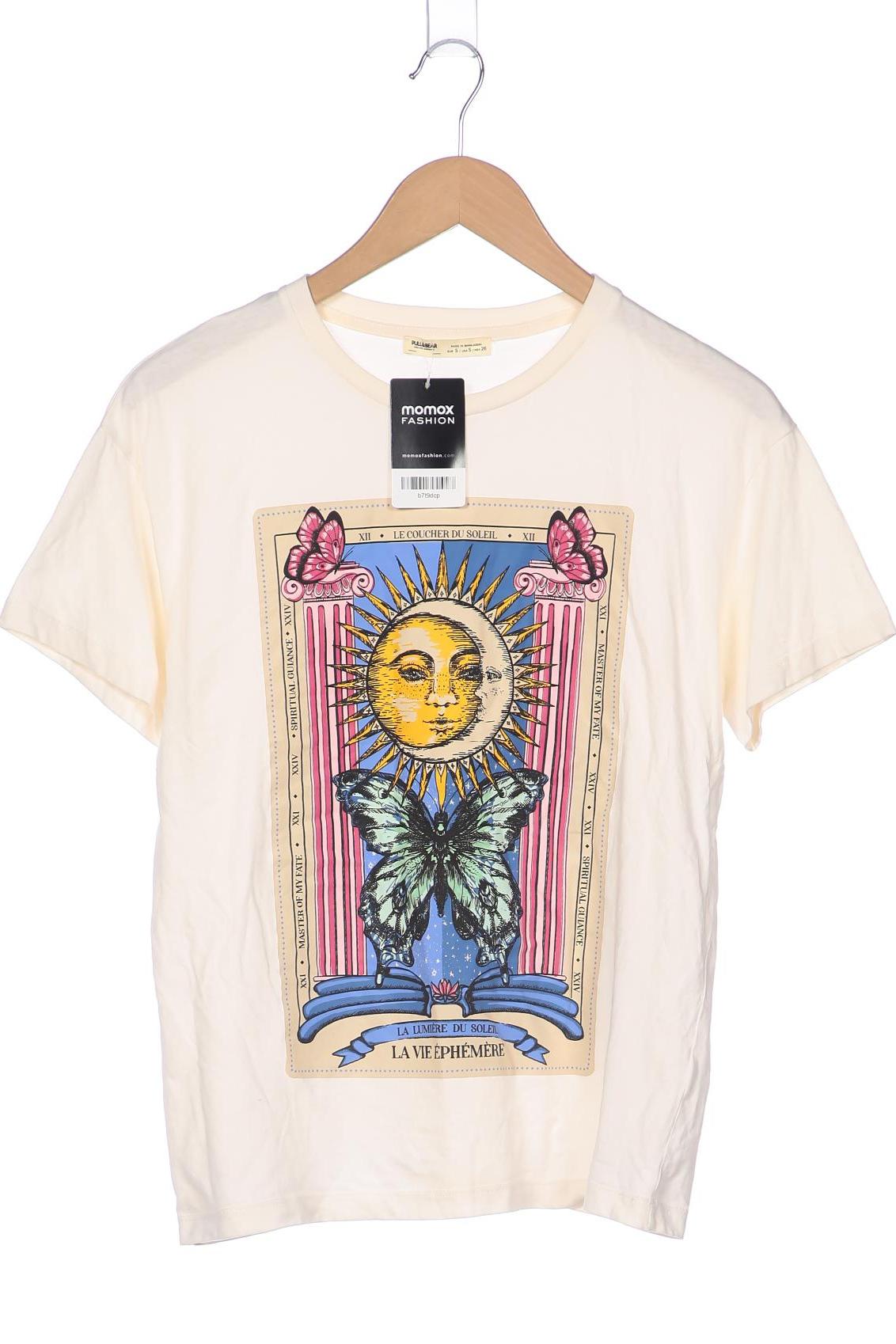 

Pull & Bear Damen T-Shirt, cremeweiß, Gr. 36