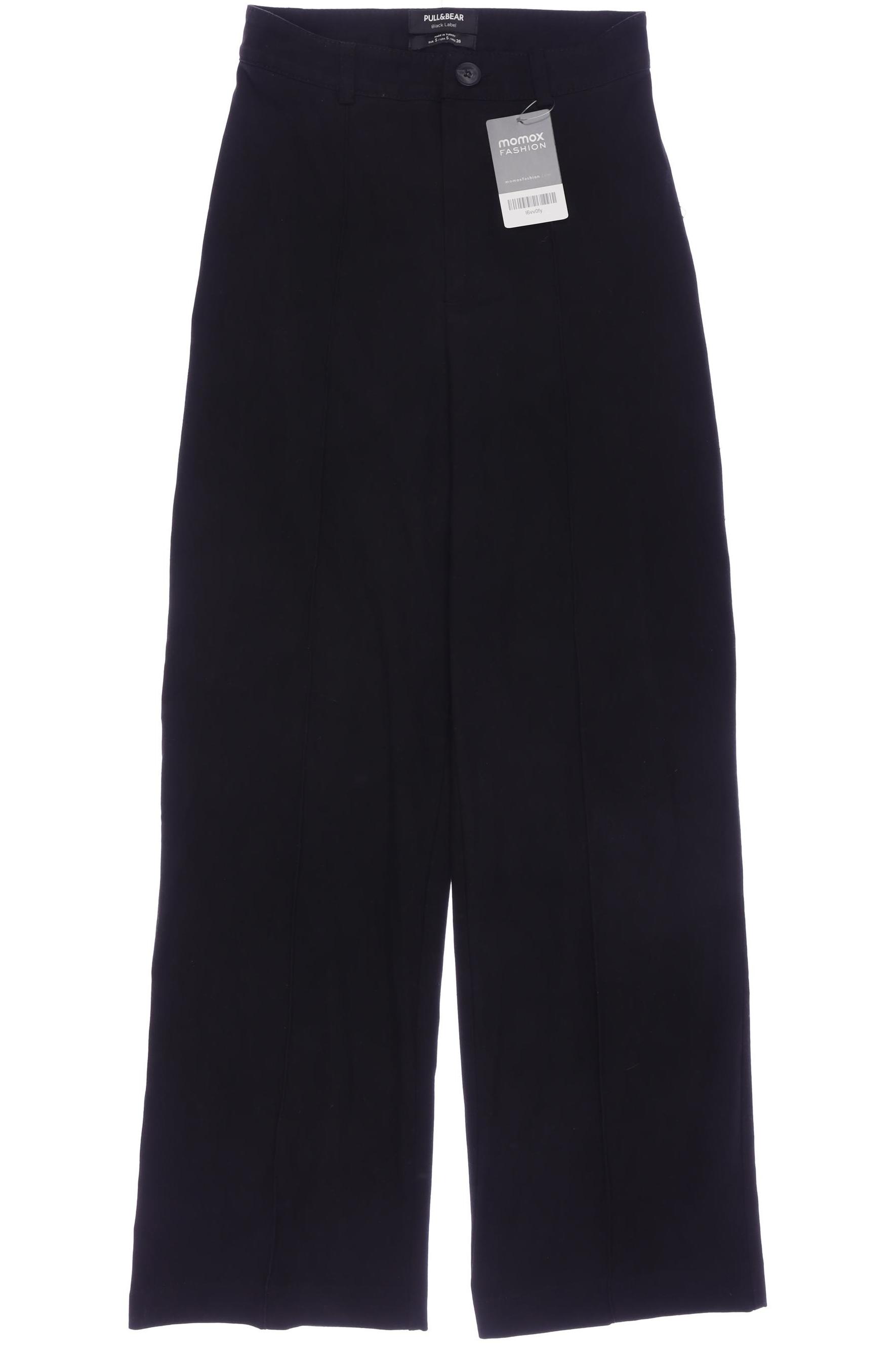 

Pull & Bear Damen Stoffhose, schwarz, Gr. 0
