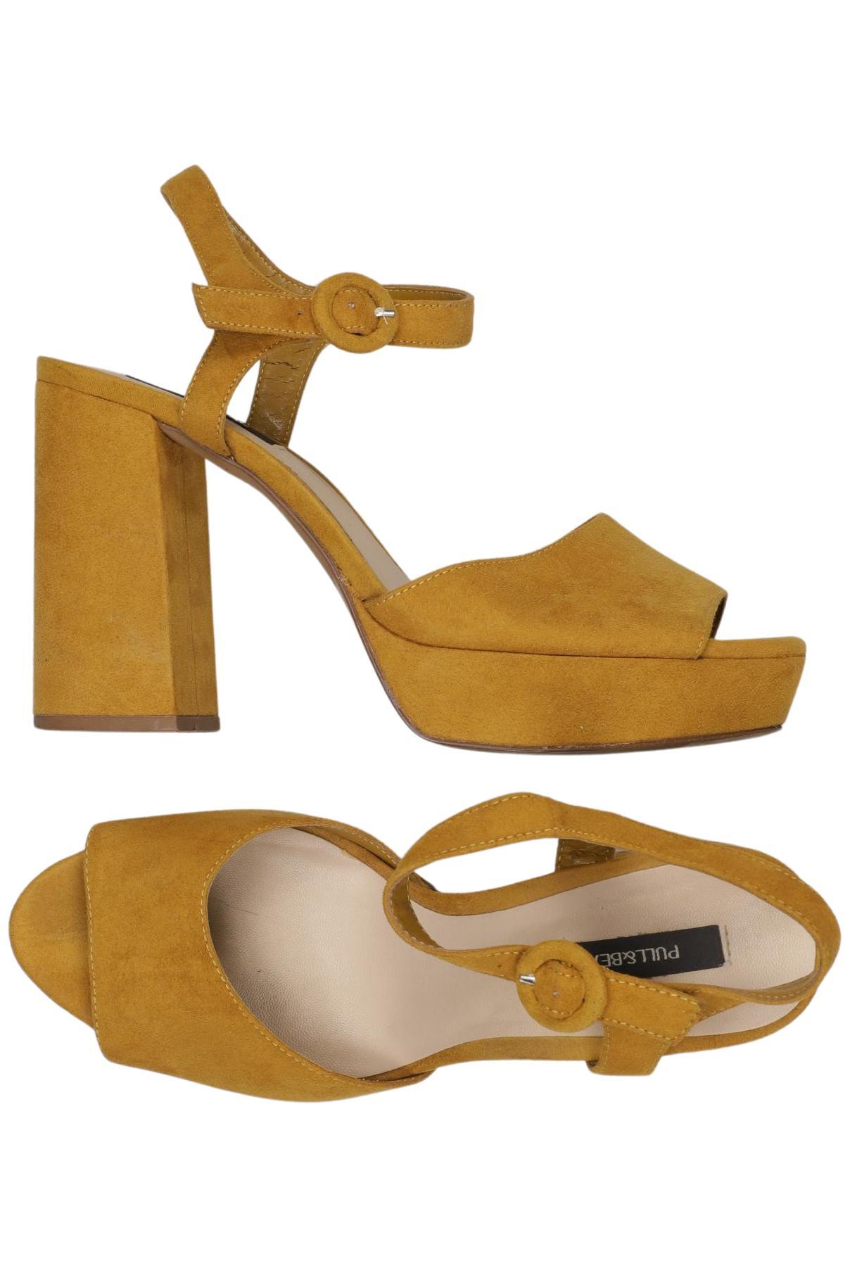 

Pull & Bear Damen Sandale, gelb, Gr. 38