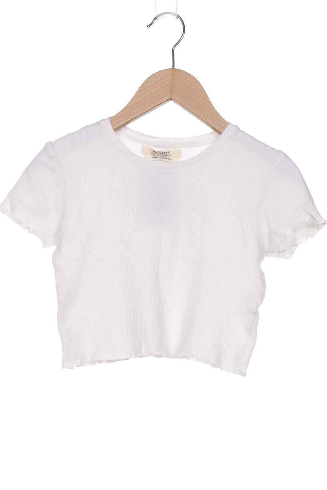 

Pull & Bear Damen T-Shirt, weiß, Gr. 34