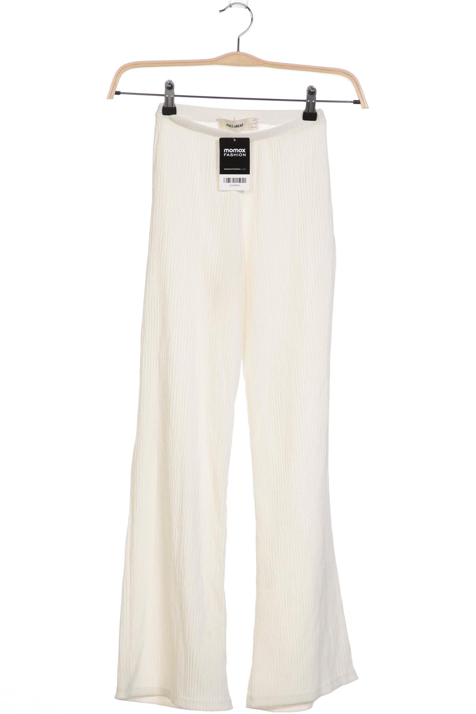 

Pull & Bear Damen Stoffhose, weiß, Gr. 0