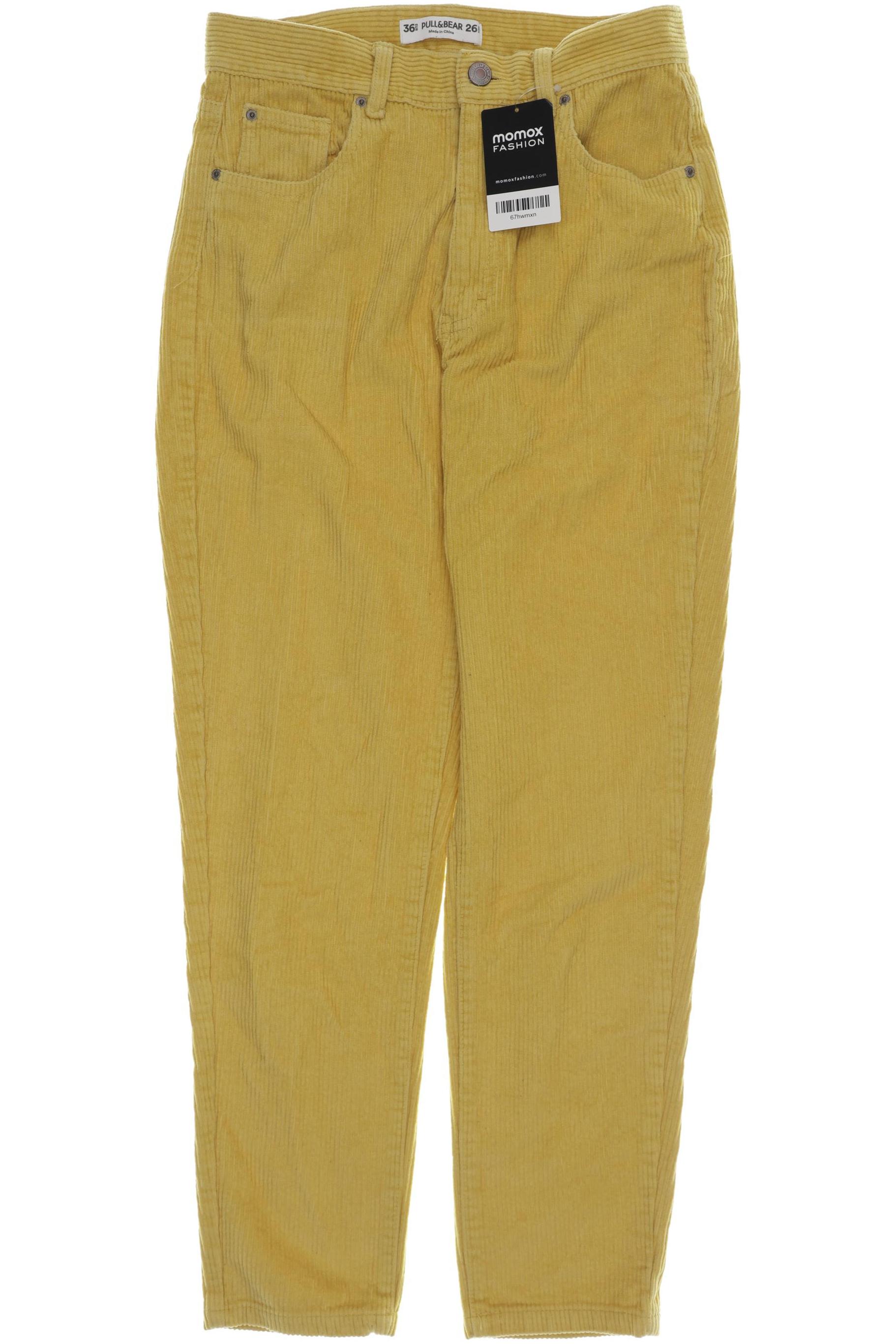 

Pull & Bear Damen Stoffhose, gelb, Gr. 36