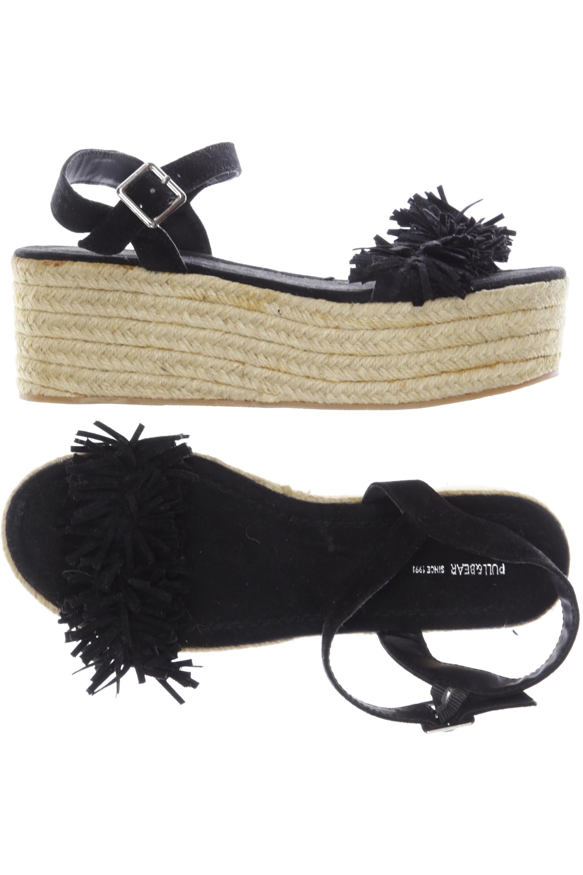 

Pull & Bear Damen Sandale, schwarz, Gr. 37