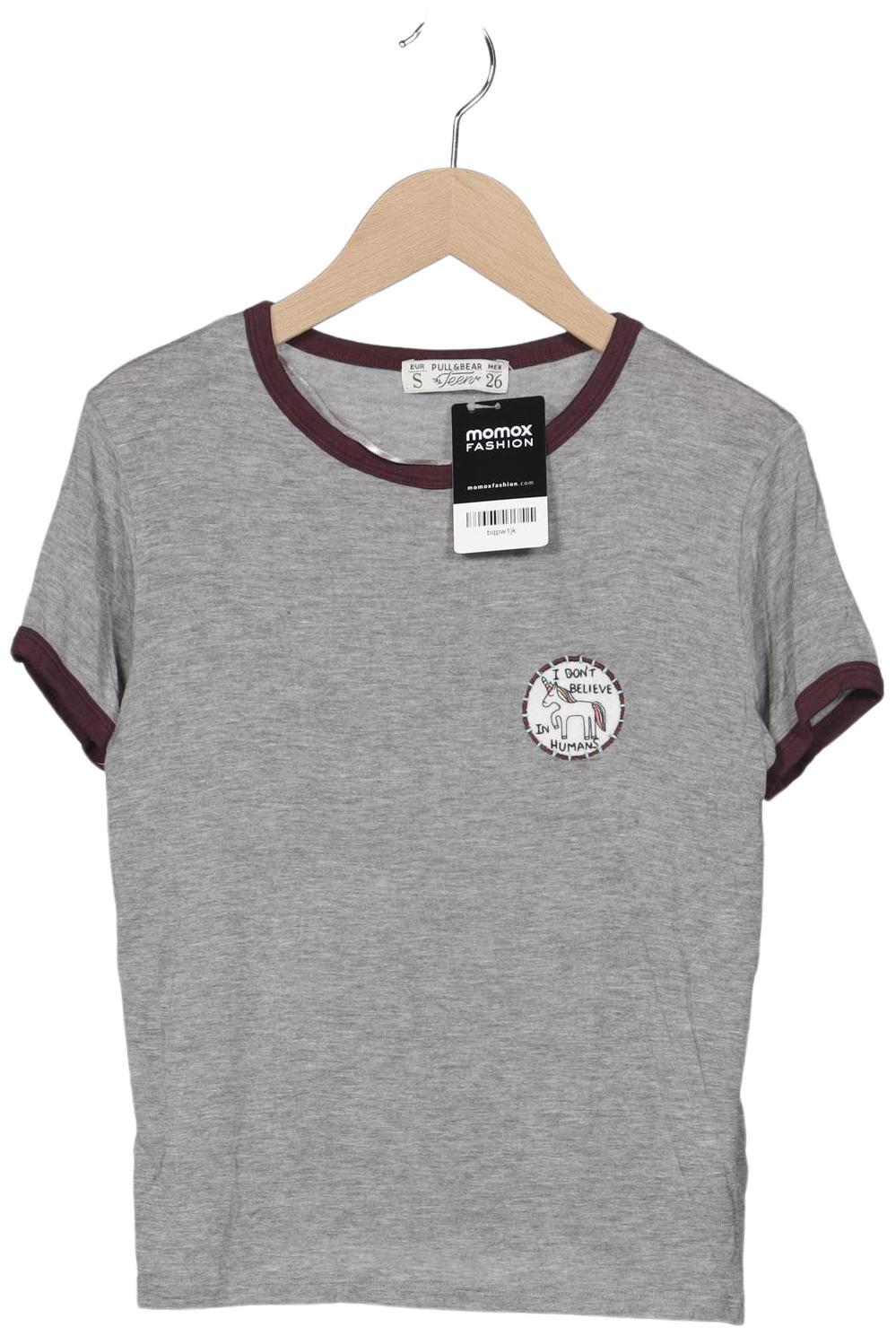 

Pull & Bear Damen T-Shirt, grau, Gr. 36