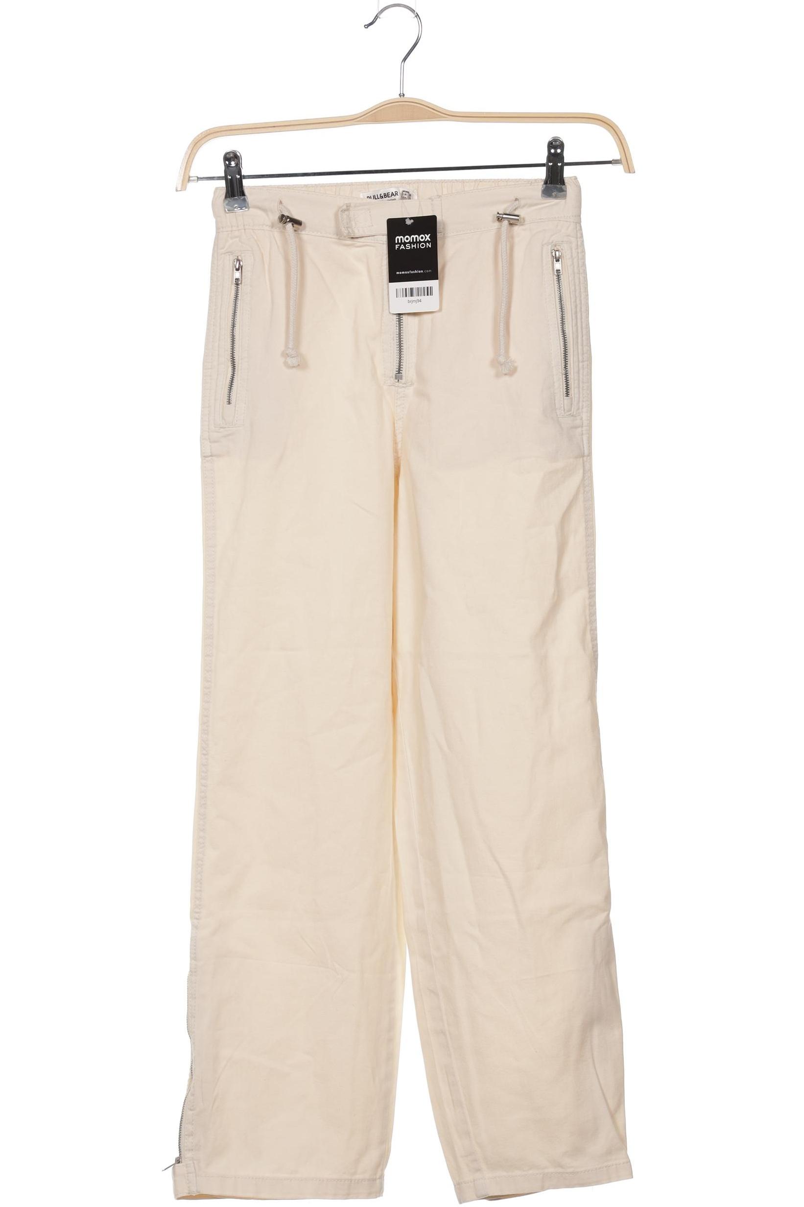 

Pull & Bear Damen Stoffhose, cremeweiß, Gr. 0