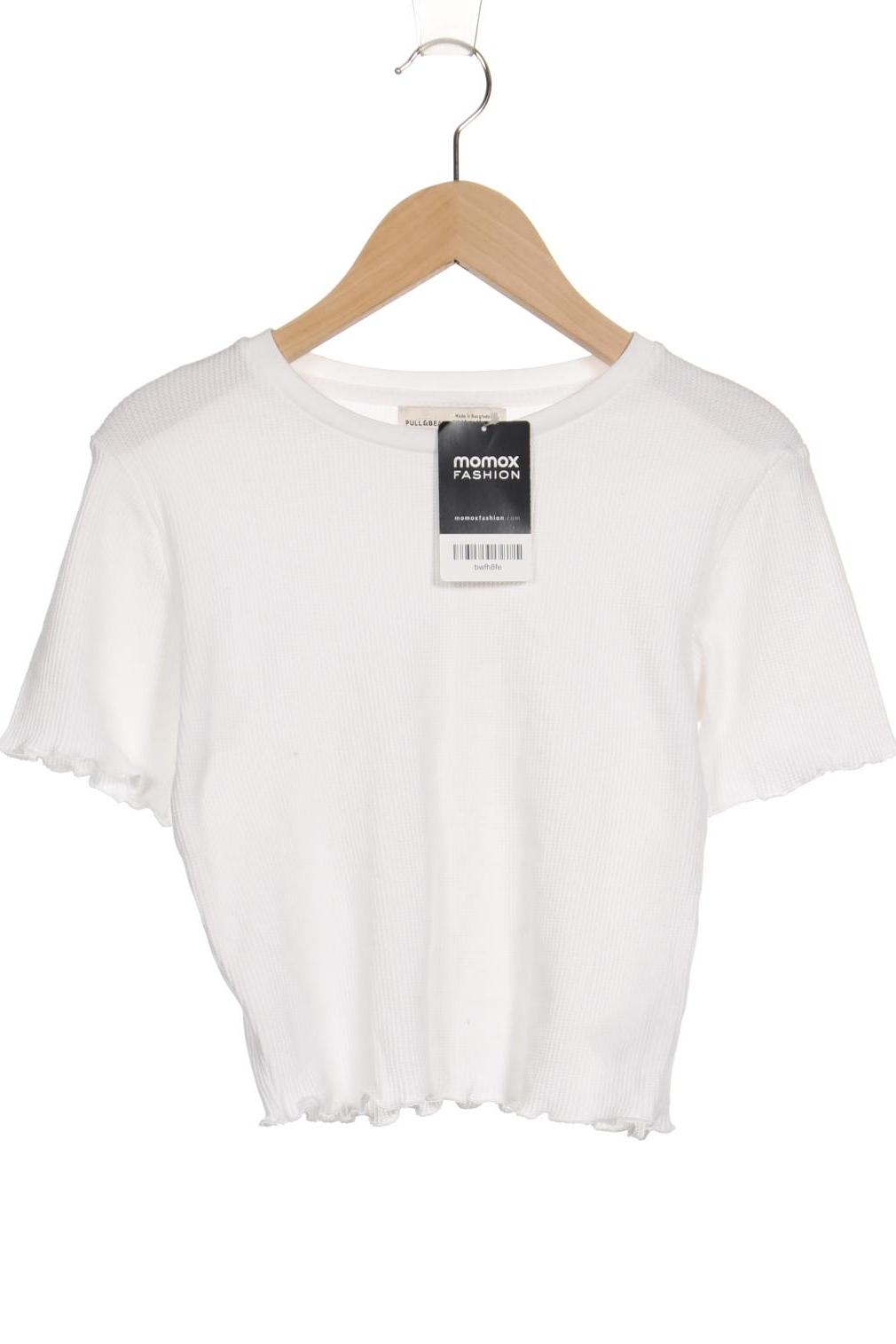 

Pull & Bear Damen T-Shirt, weiß, Gr. 38
