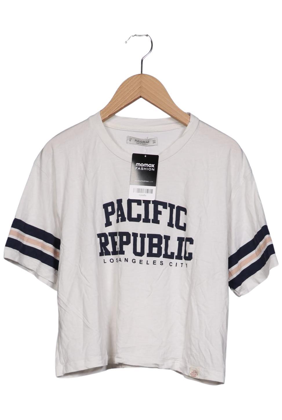 

Pull & Bear Damen T-Shirt, weiß, Gr. 36
