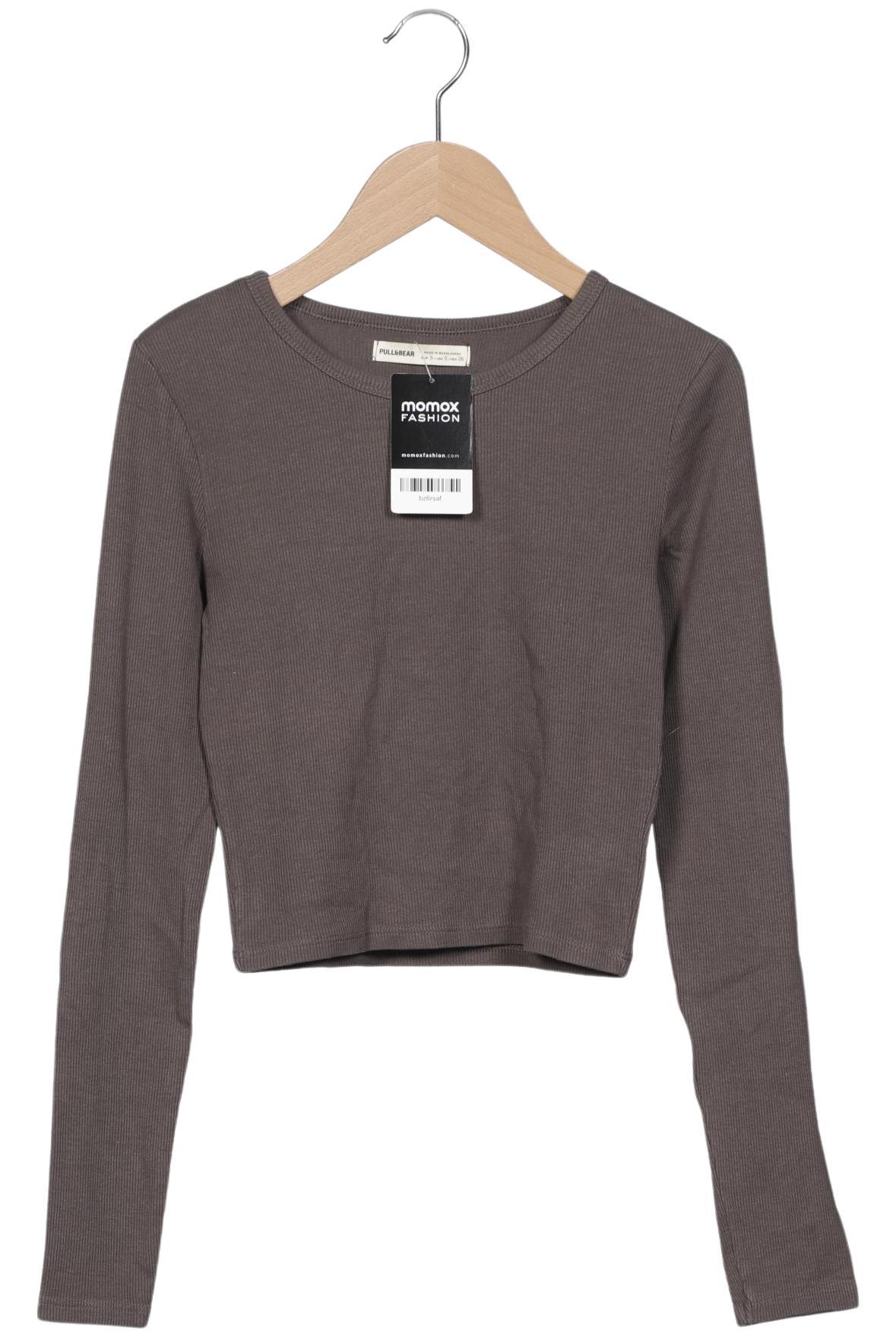 

Pull & Bear Damen Langarmshirt, grau, Gr. 36