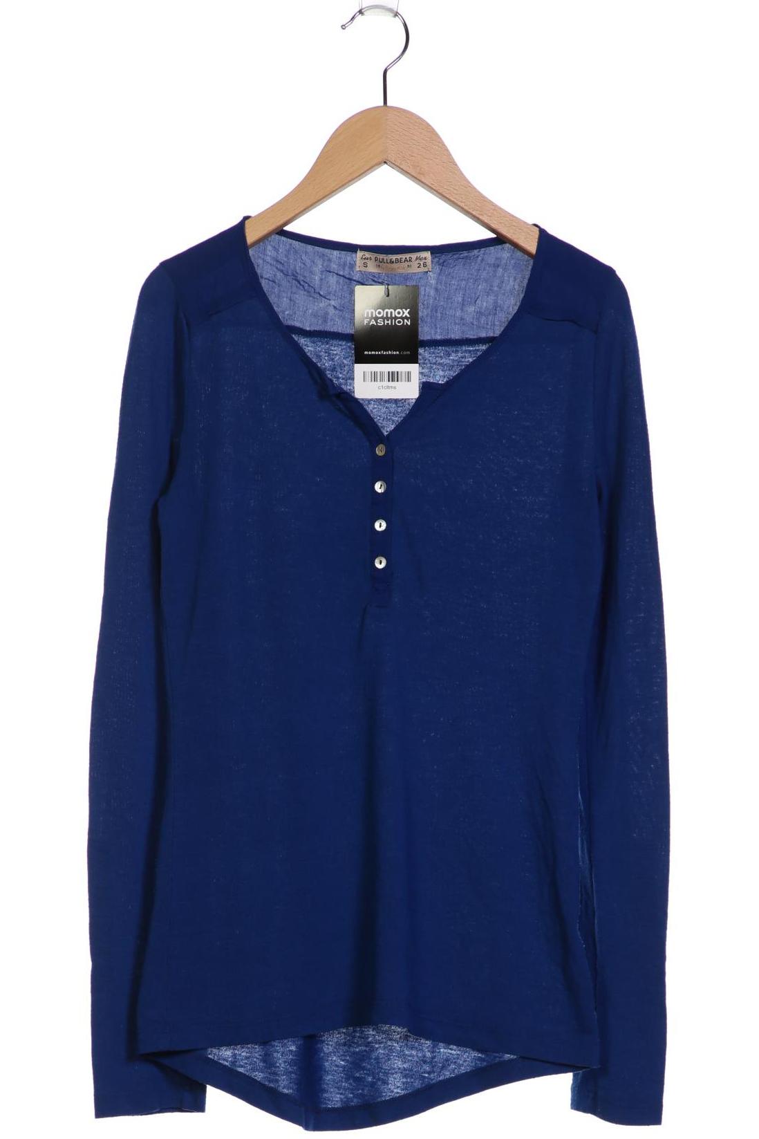 

Pull & Bear Damen Langarmshirt, blau, Gr. 36