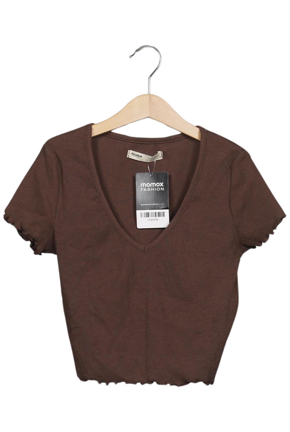 

Pull & Bear Damen T-Shirt, braun, Gr. 36