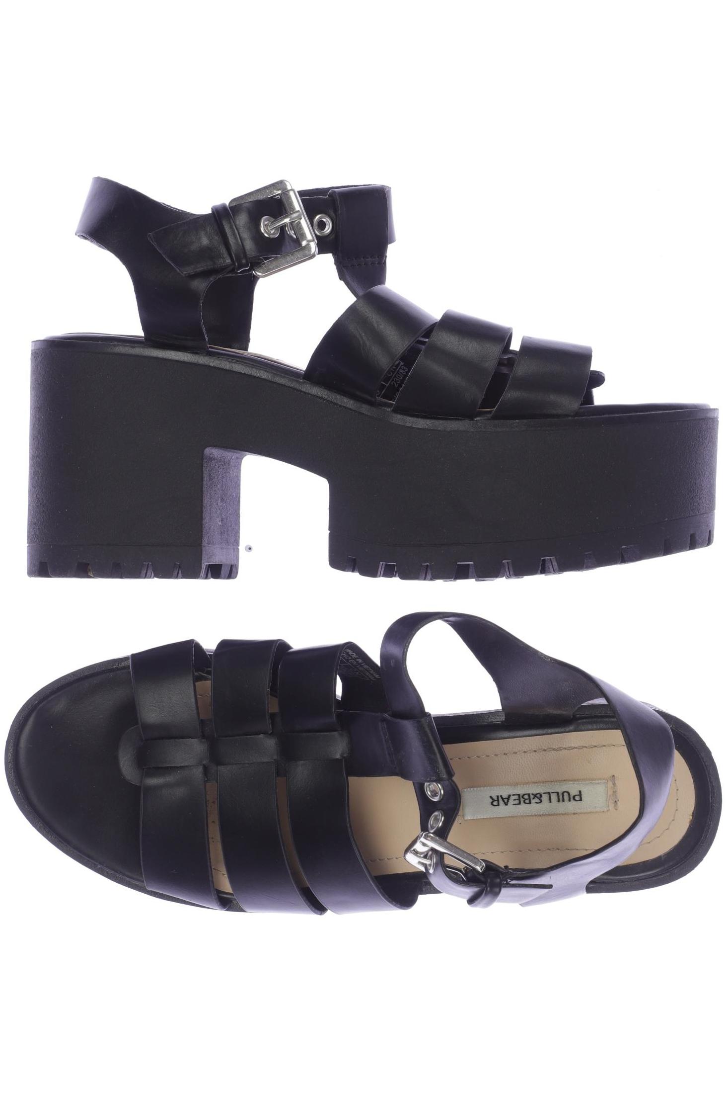

Pull & Bear Damen Sandale, schwarz