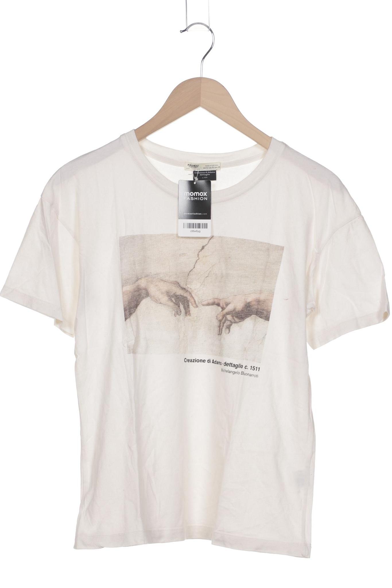 

Pull & Bear Damen T-Shirt, cremeweiß, Gr. 36