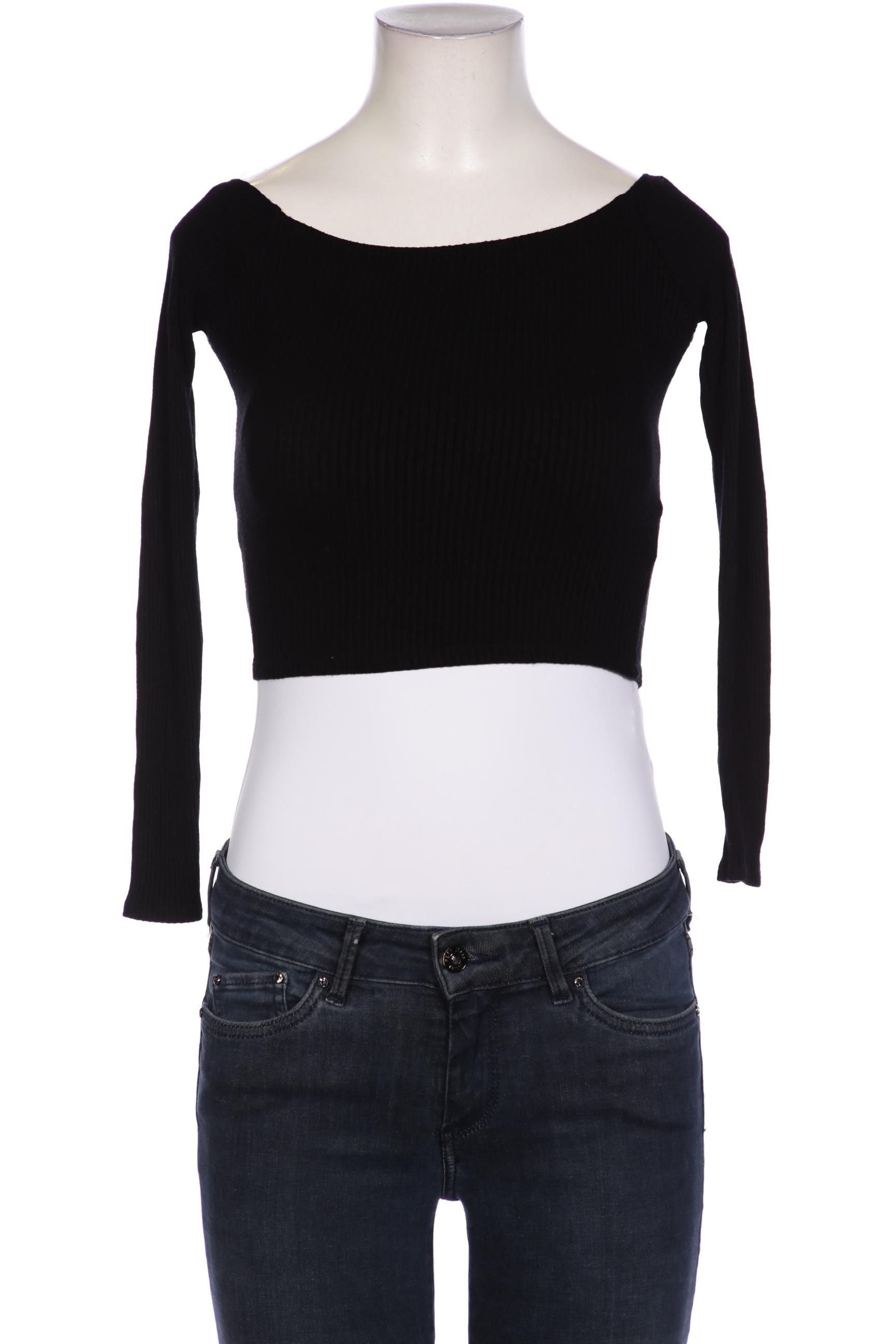

Pull & Bear Damen Langarmshirt, schwarz, Gr. 34