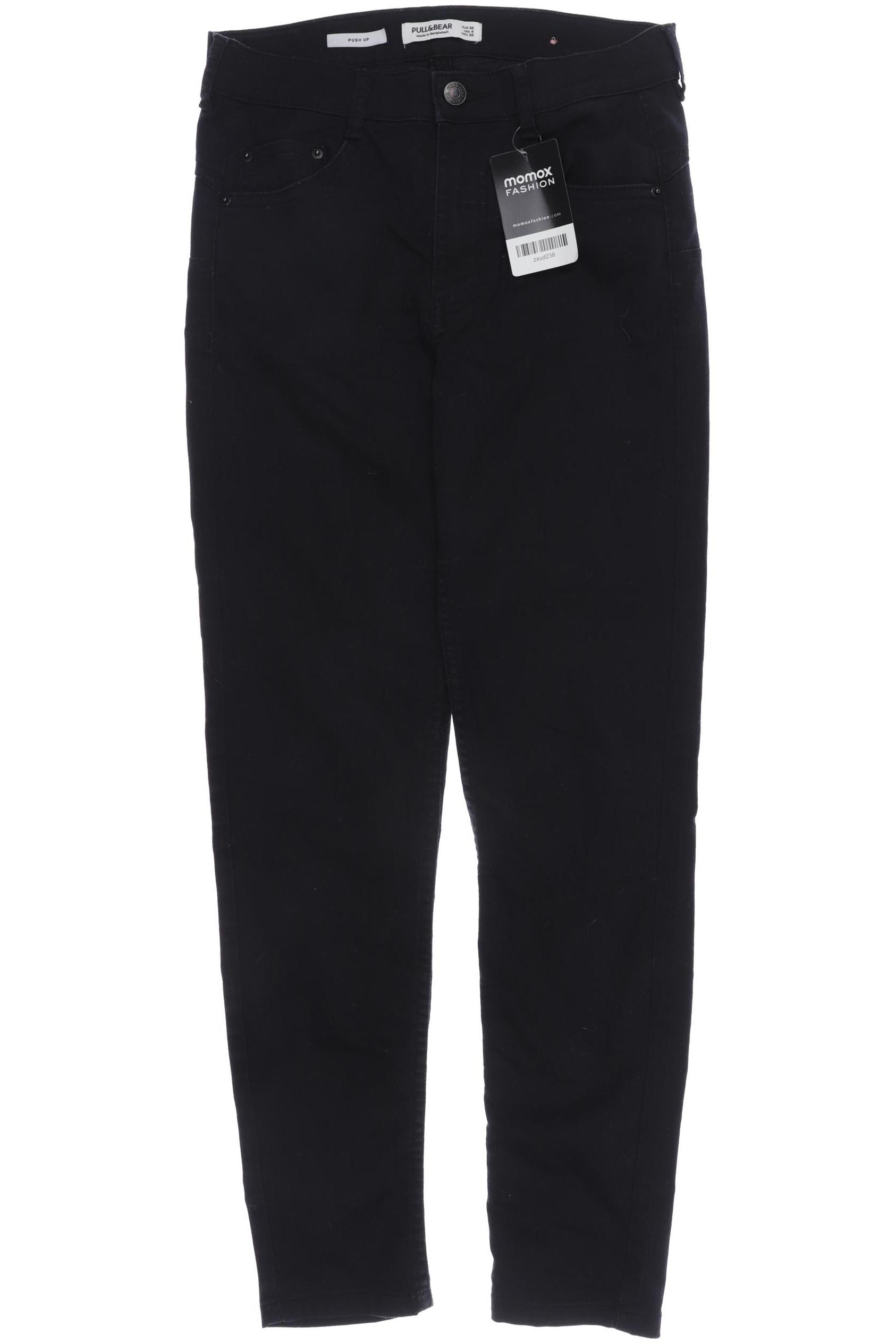 

Pull & Bear Damen Stoffhose, schwarz, Gr. 36