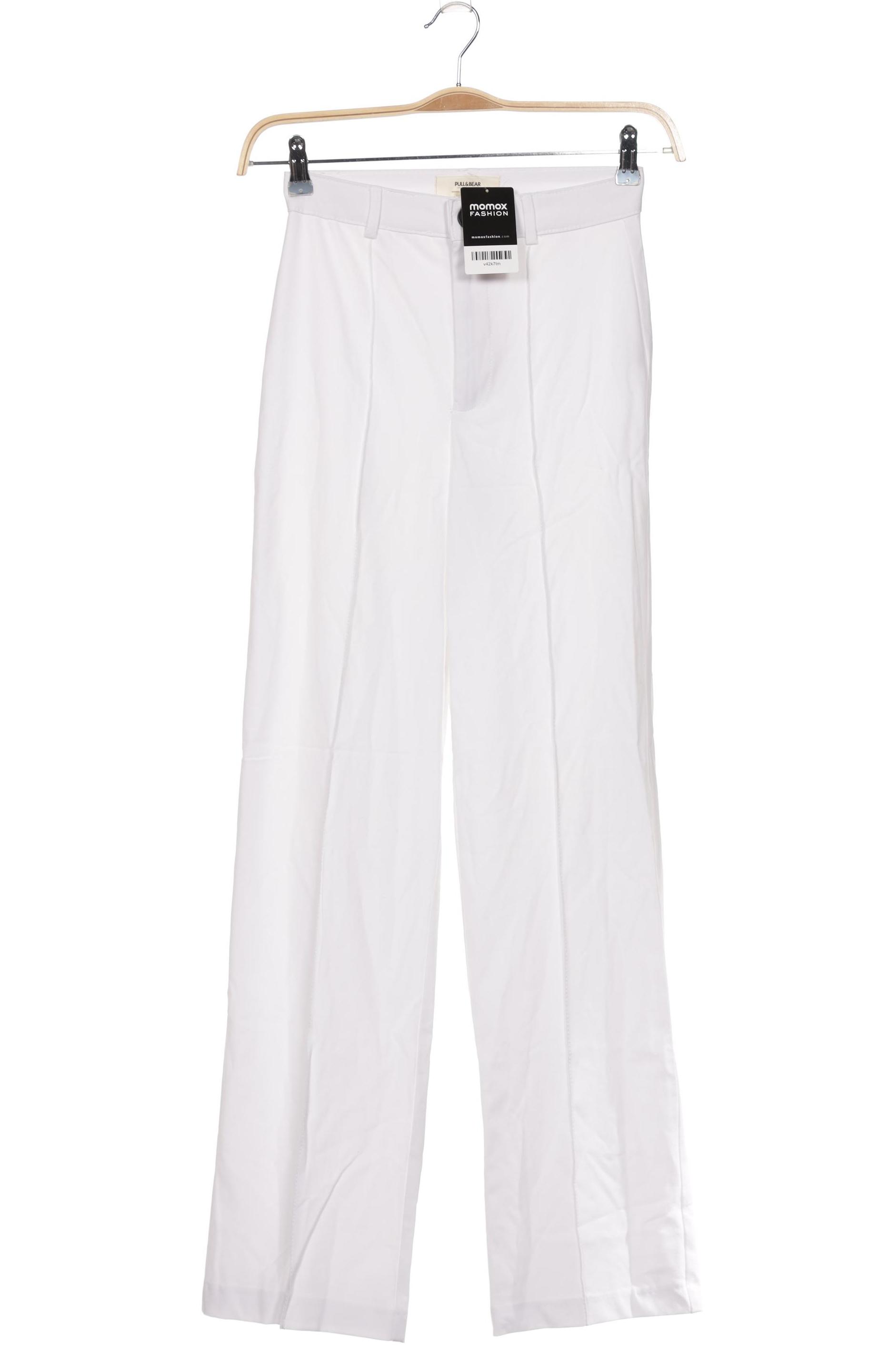 

Pull & Bear Damen Stoffhose, weiß, Gr. 0