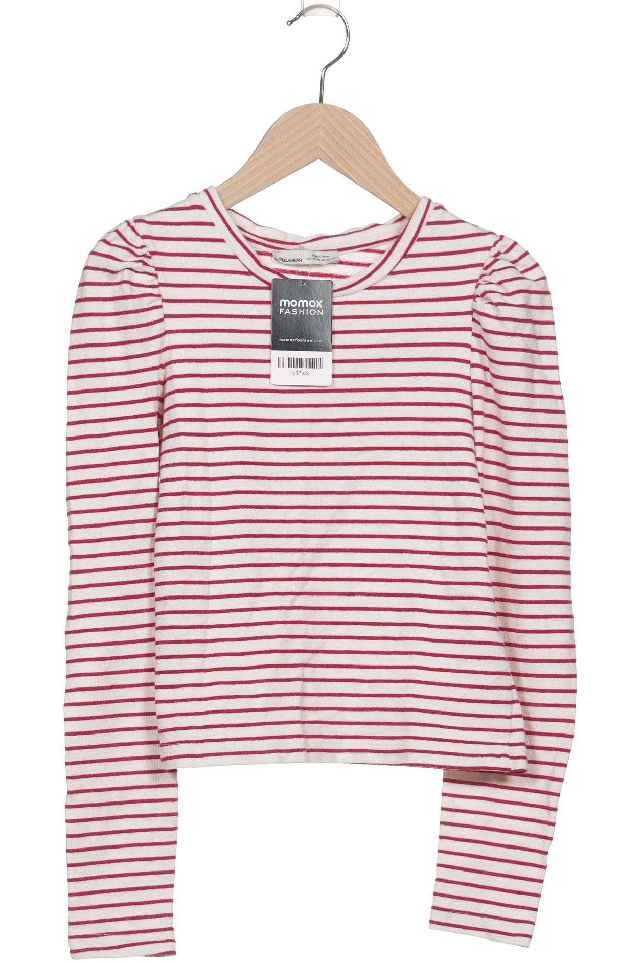 

Pull & Bear Damen Langarmshirt, weiß, Gr. 34