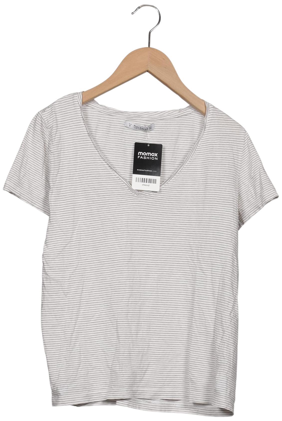 

Pull & Bear Damen T-Shirt, weiß, Gr. 36