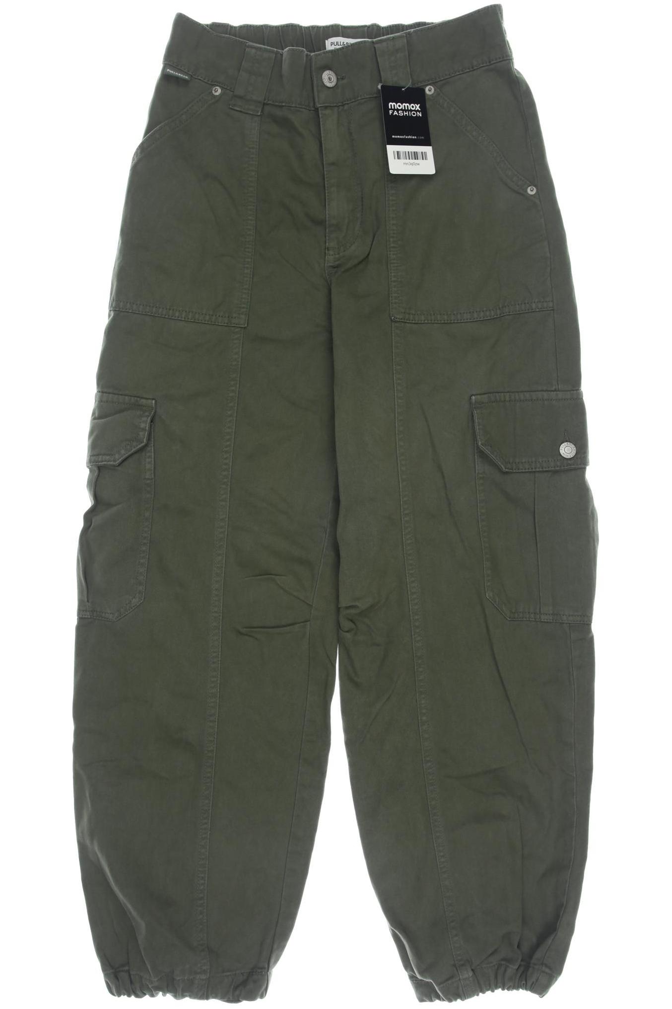 

Pull & Bear Damen Stoffhose, grün, Gr. 36