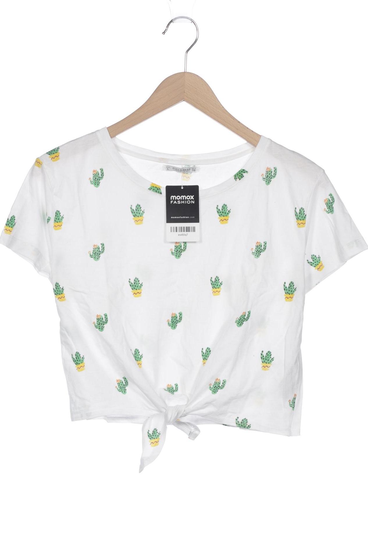 

Pull & Bear Damen T-Shirt, weiß, Gr. 42