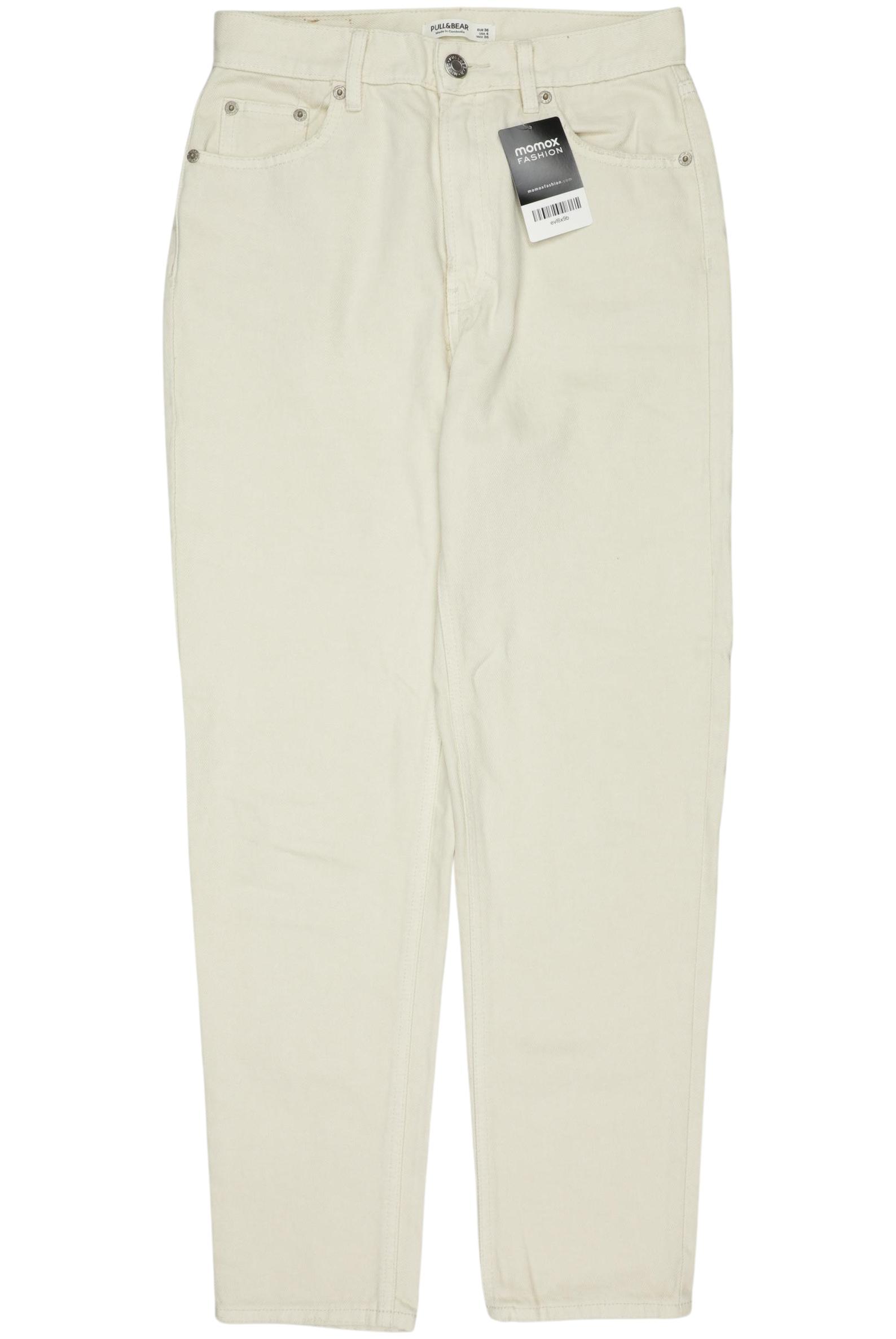

Pull & Bear Damen Jeans, cremeweiß, Gr. 36