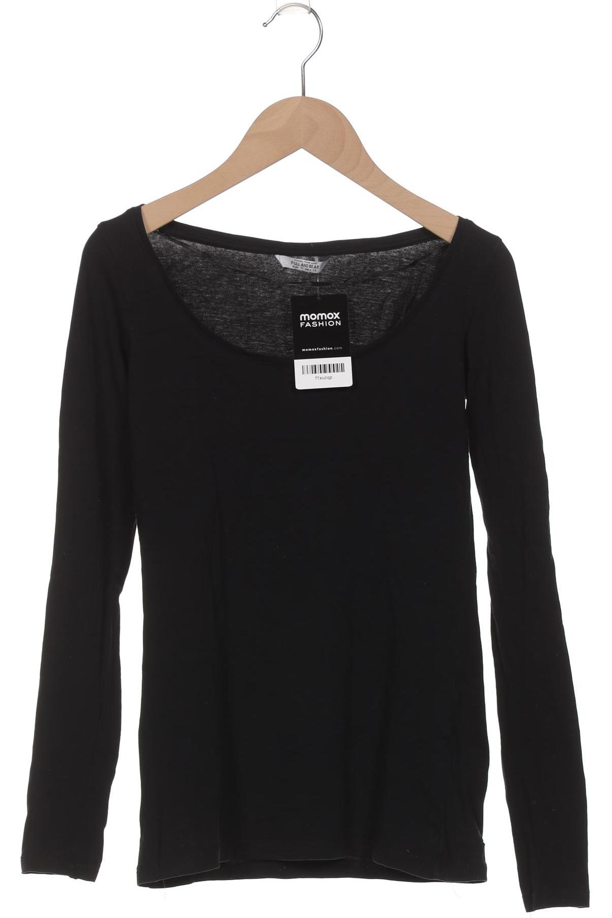 

Pull & Bear Damen Langarmshirt, schwarz, Gr. 36