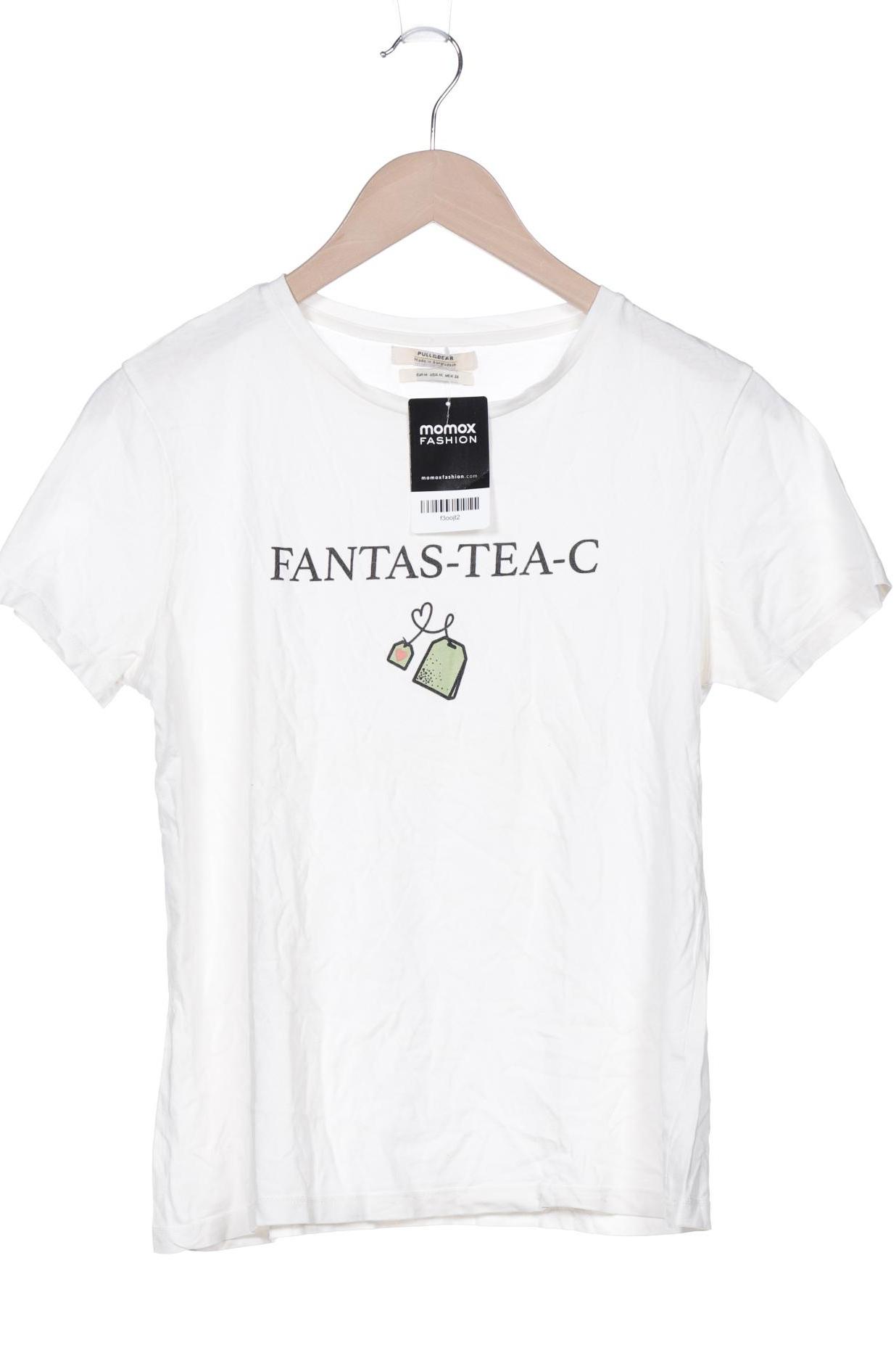 

Pull & Bear Damen T-Shirt, cremeweiß, Gr. 38
